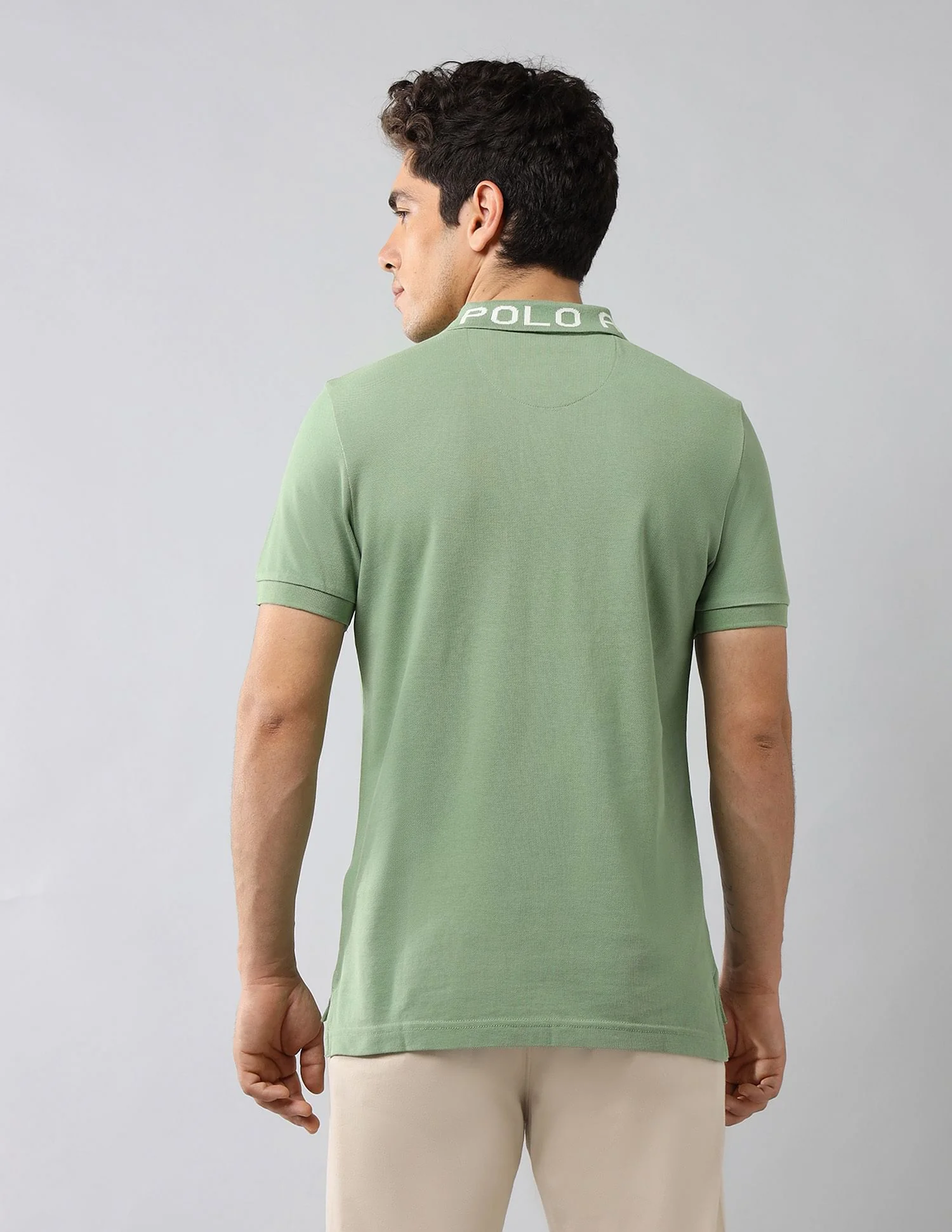 Brand Printed Muscle Fit Polo Shirt - Image 5