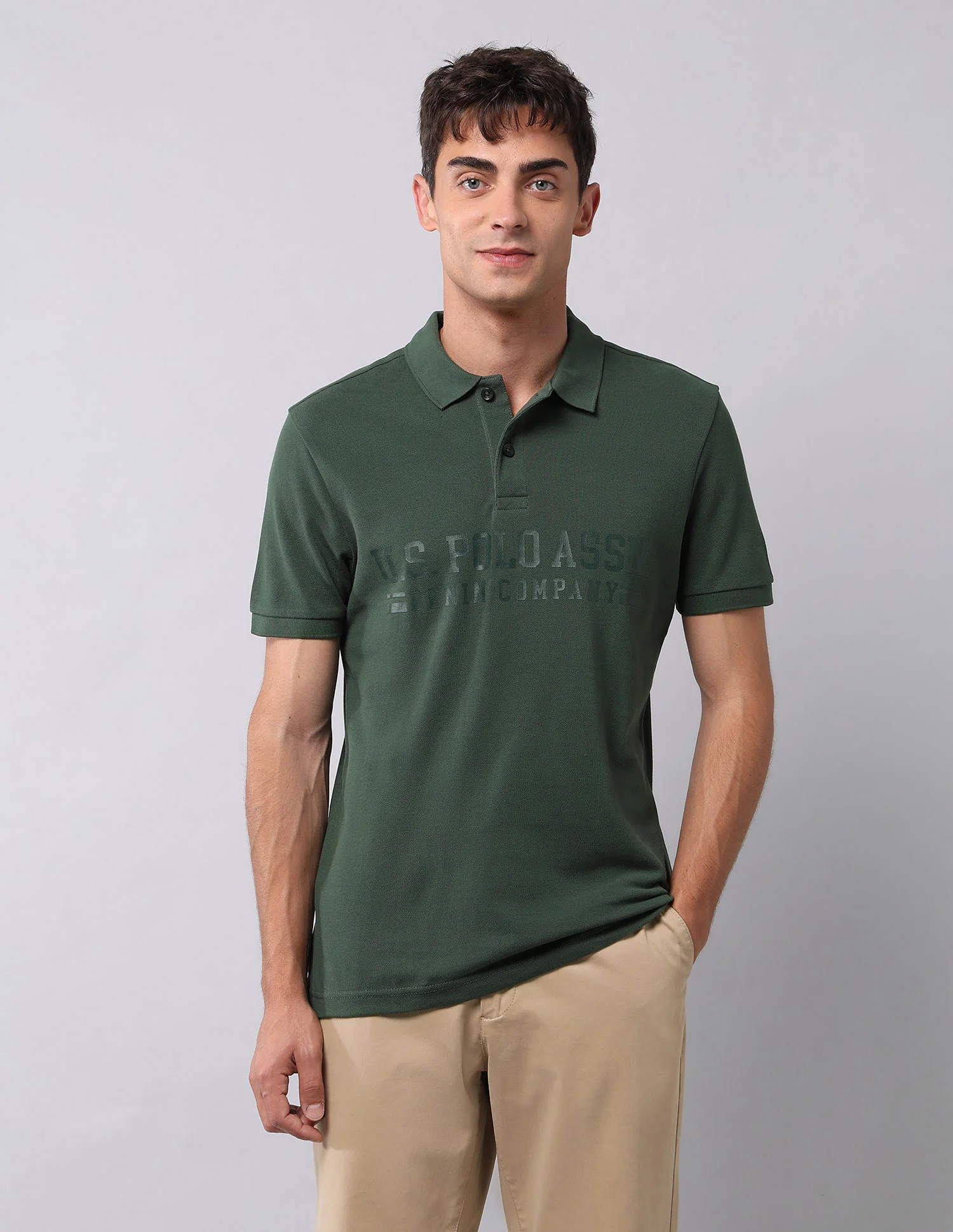 Brand Printed Muscle Fit Polo Shirt - Image 6