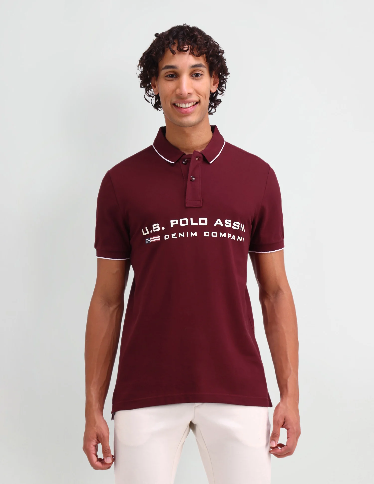 Brand Printed Muscle Fit Polo Shirt - Image 6