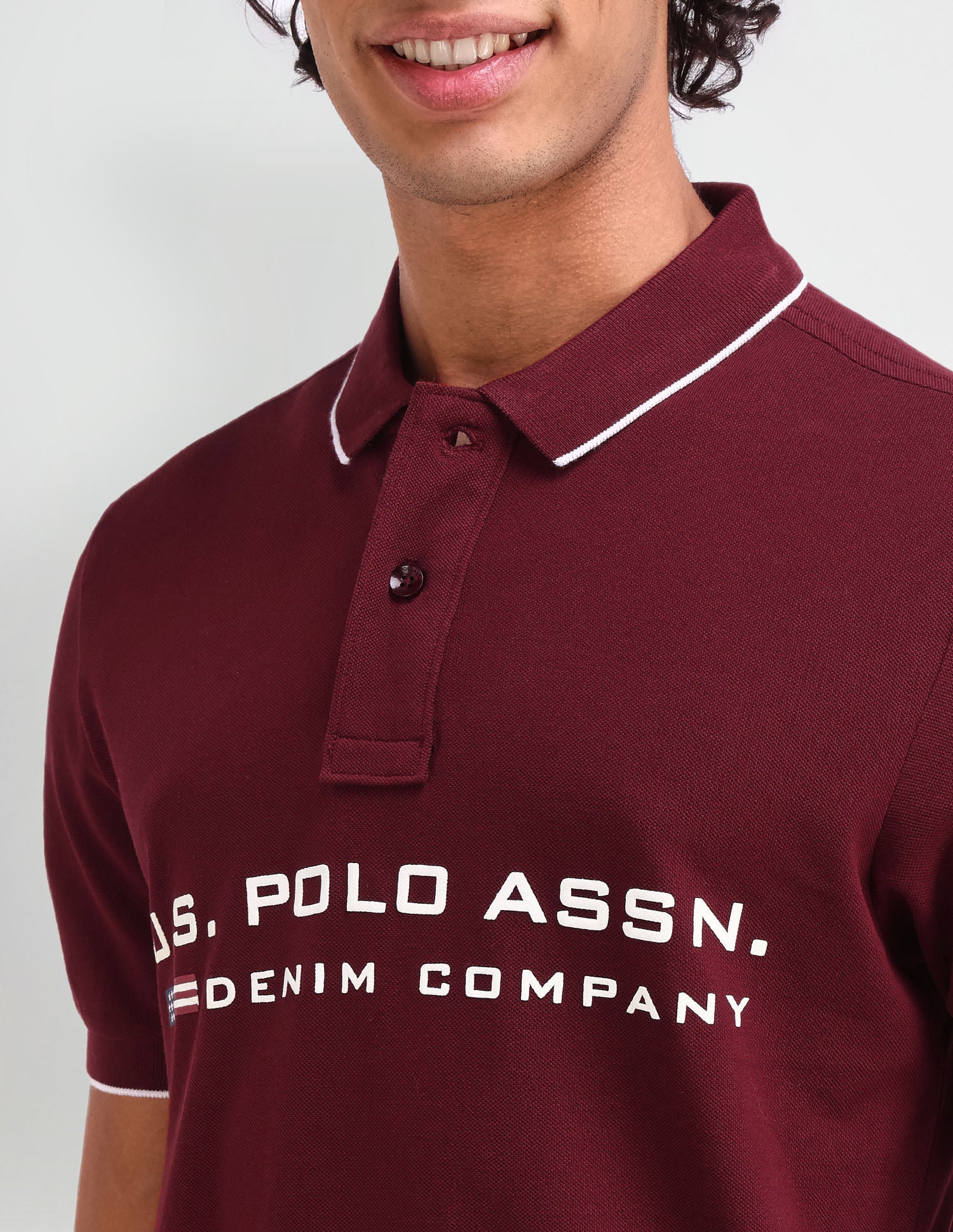 Brand Printed Muscle Fit Polo Shirt - Image 7