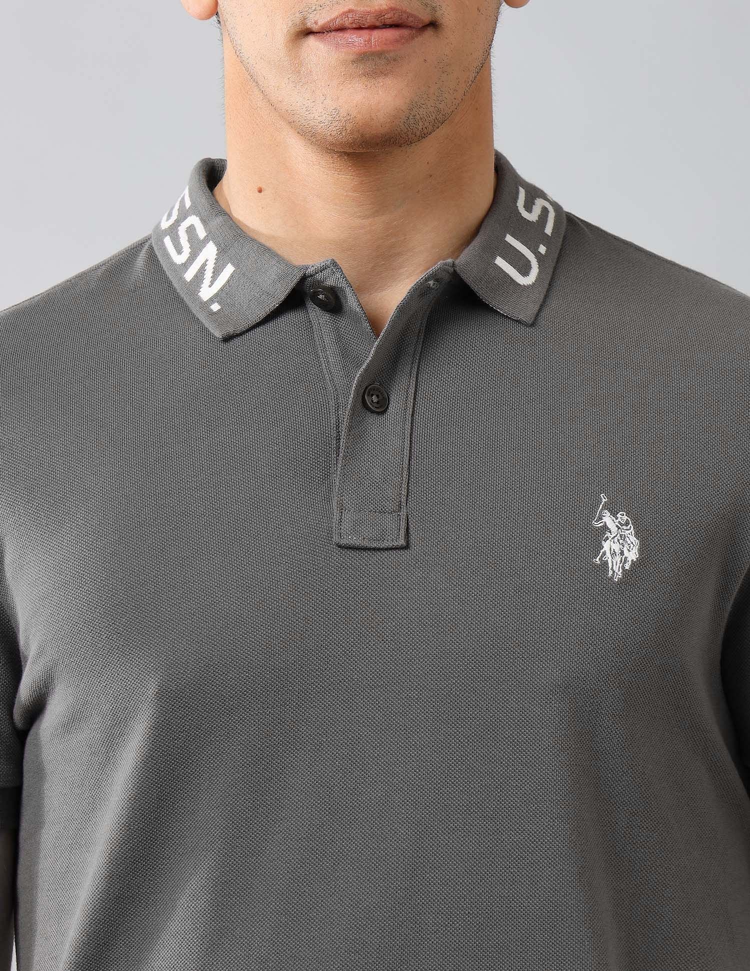 Brand Printed Muscle Fit Polo Shirt - Image 7