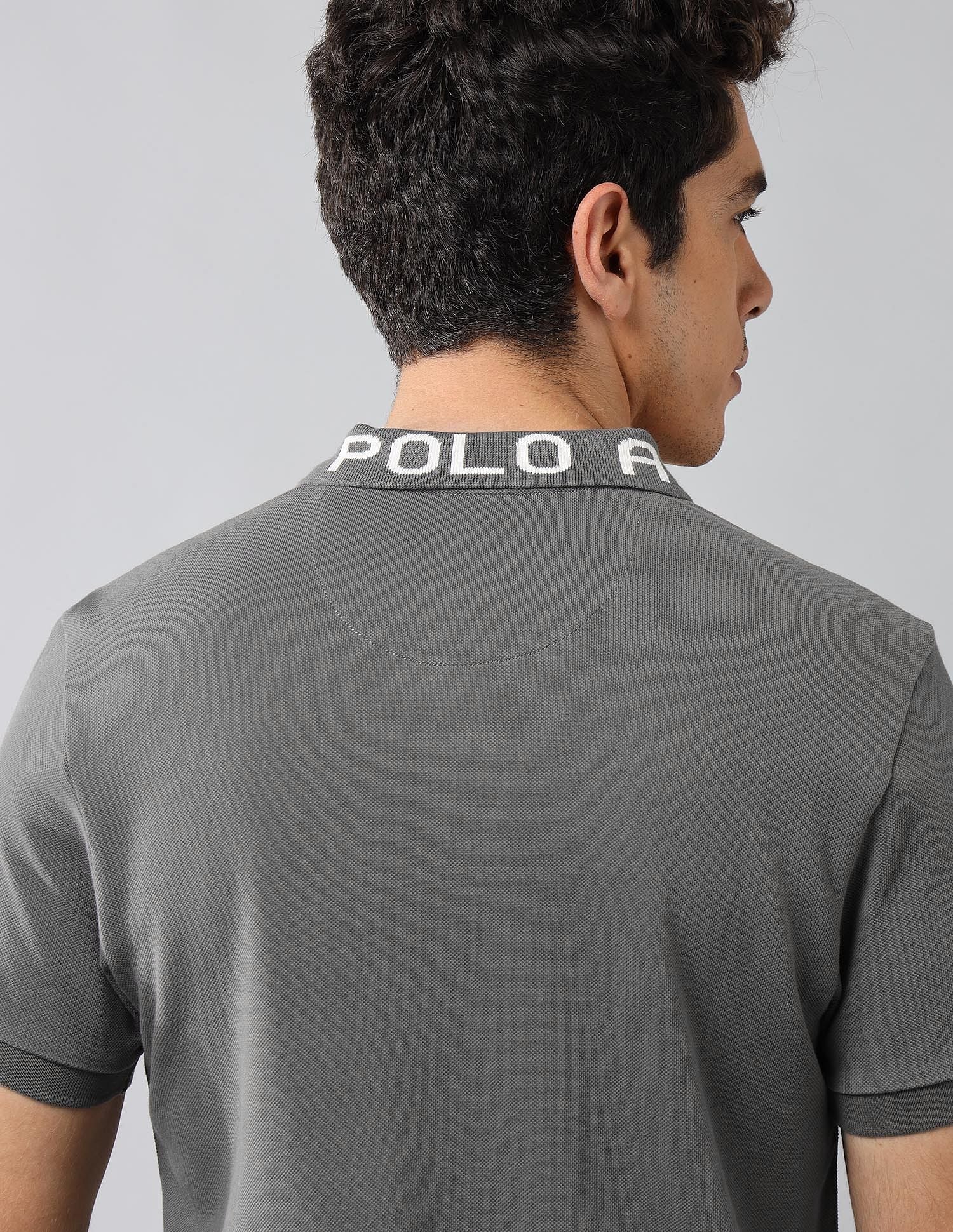 Brand Printed Muscle Fit Polo Shirt - Image 8