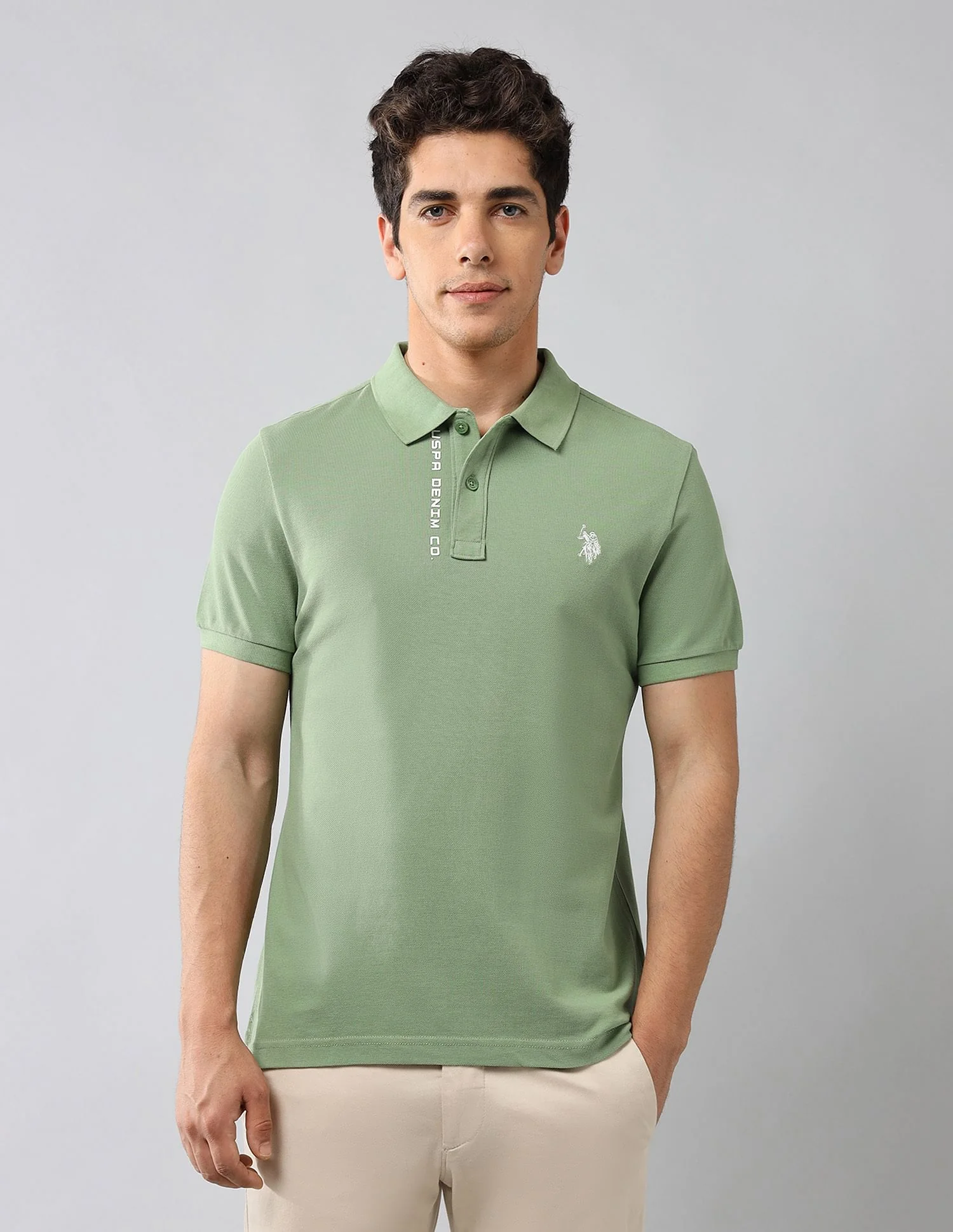 Brand Printed Muscle Fit Polo Shirt - Image 6