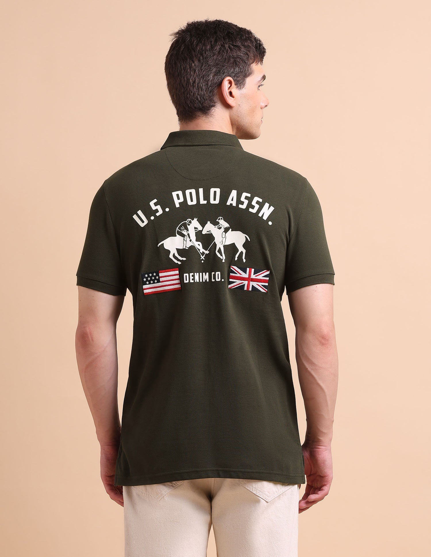 Brand Printed Muscle Fit Polo Shirt - Image 5