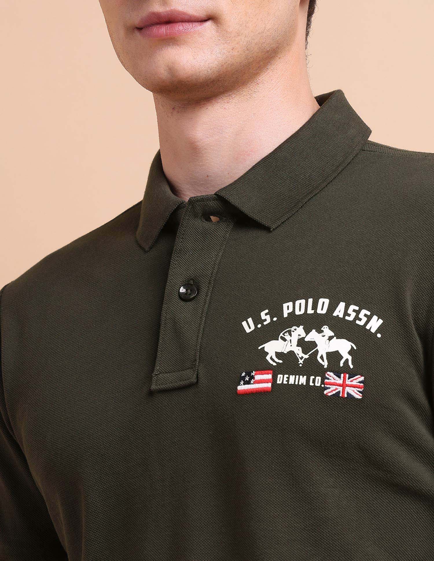 Brand Printed Muscle Fit Polo Shirt - Image 7