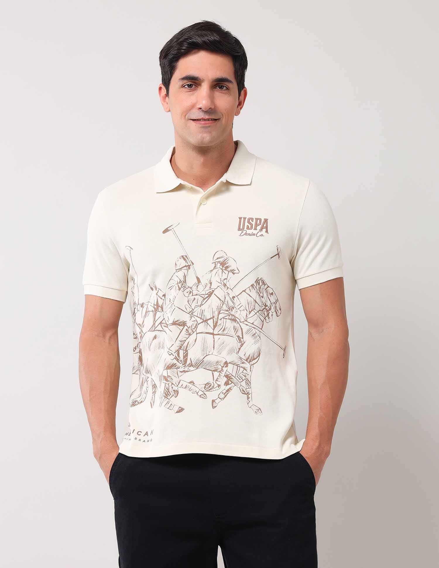 Brand Printed Muscle Fit Polo Shirt - Image 6