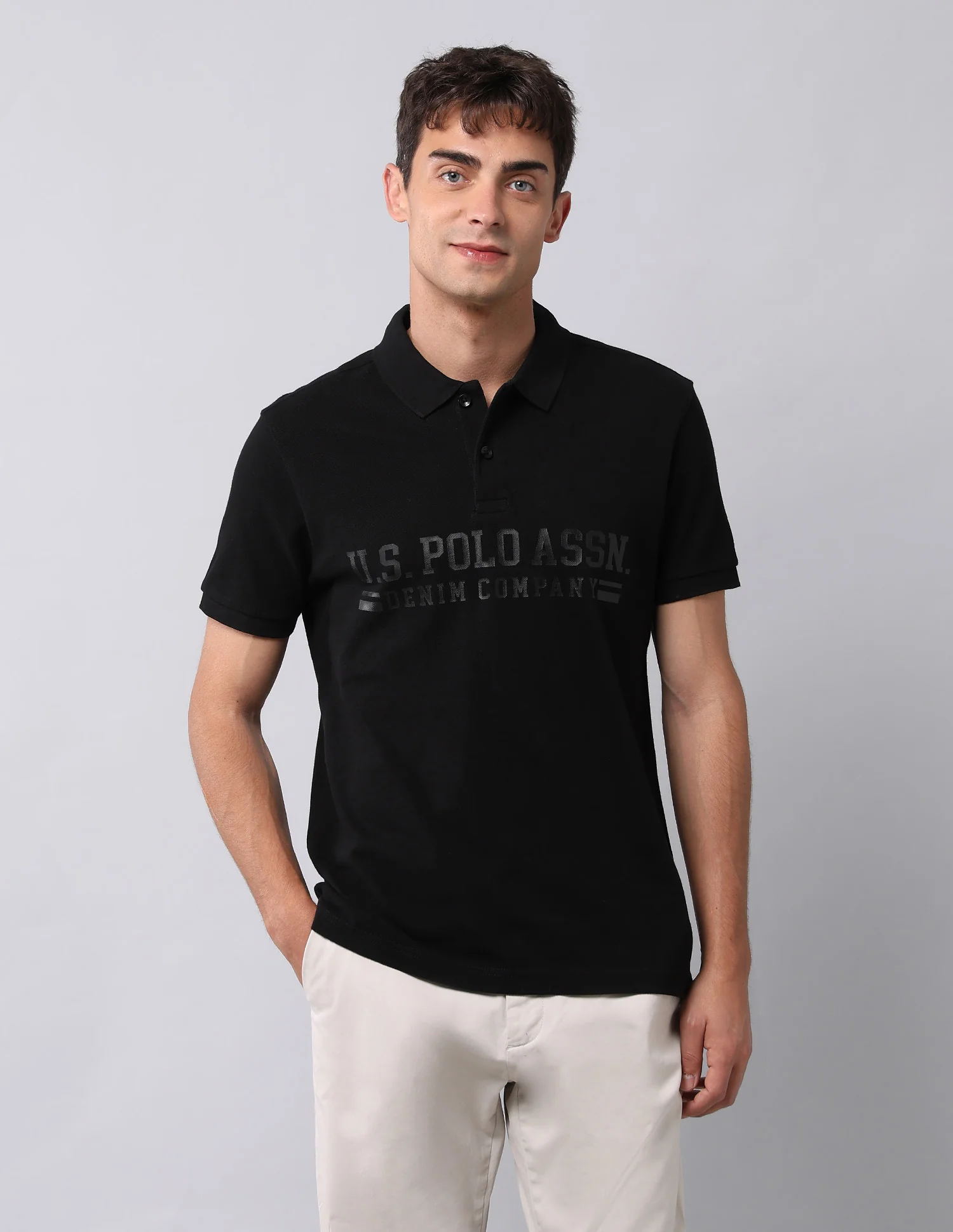 Brand Printed Muscle Fit Polo Shirt - Image 6