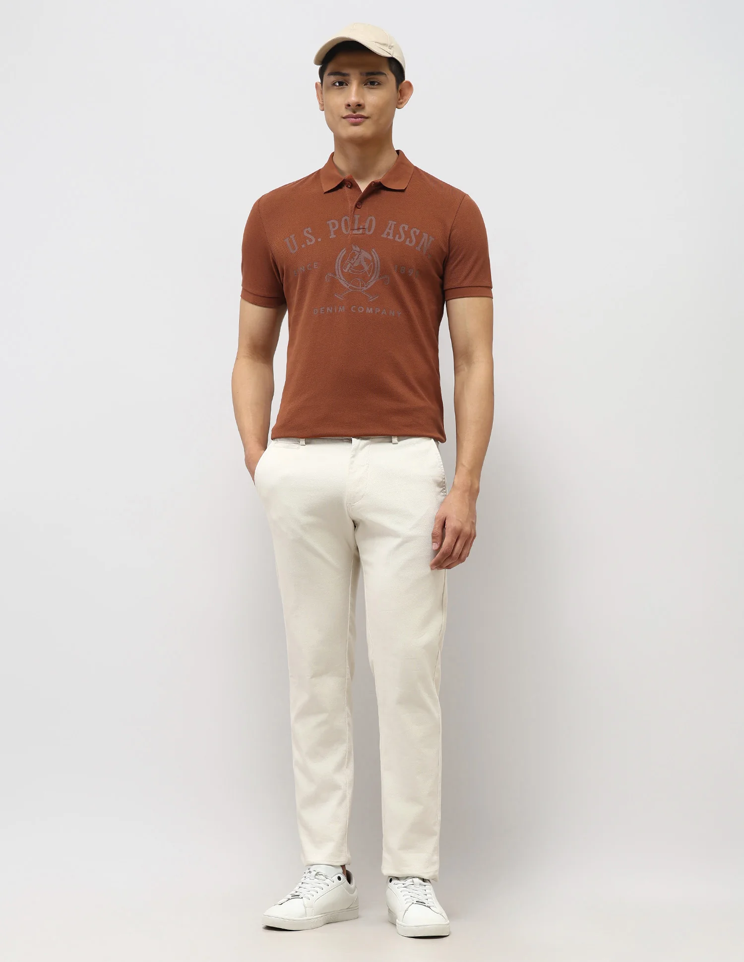 Brand Printed Muscle Fit Polo Shirt - Image 3