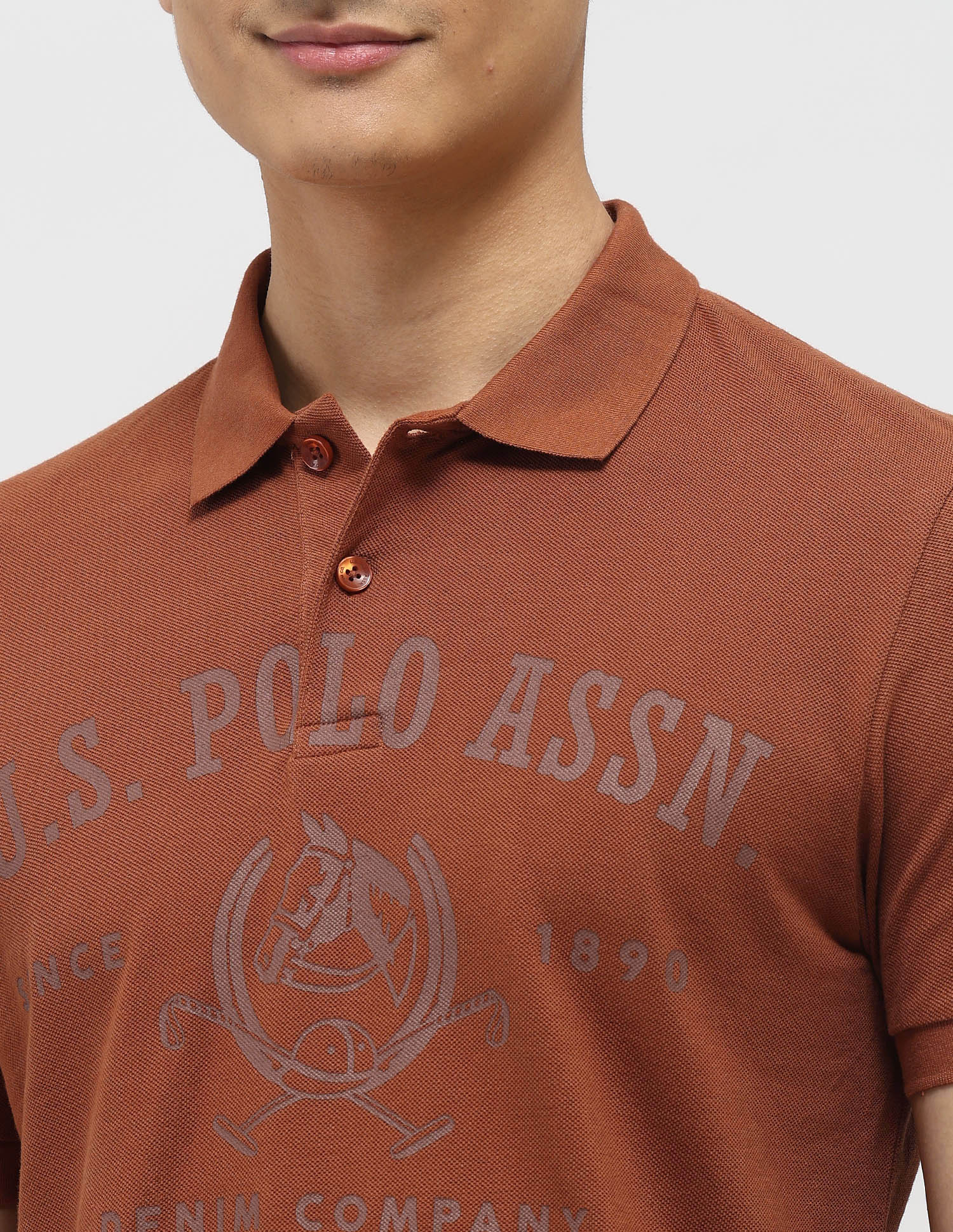 Brand Printed Muscle Fit Polo Shirt - Image 7
