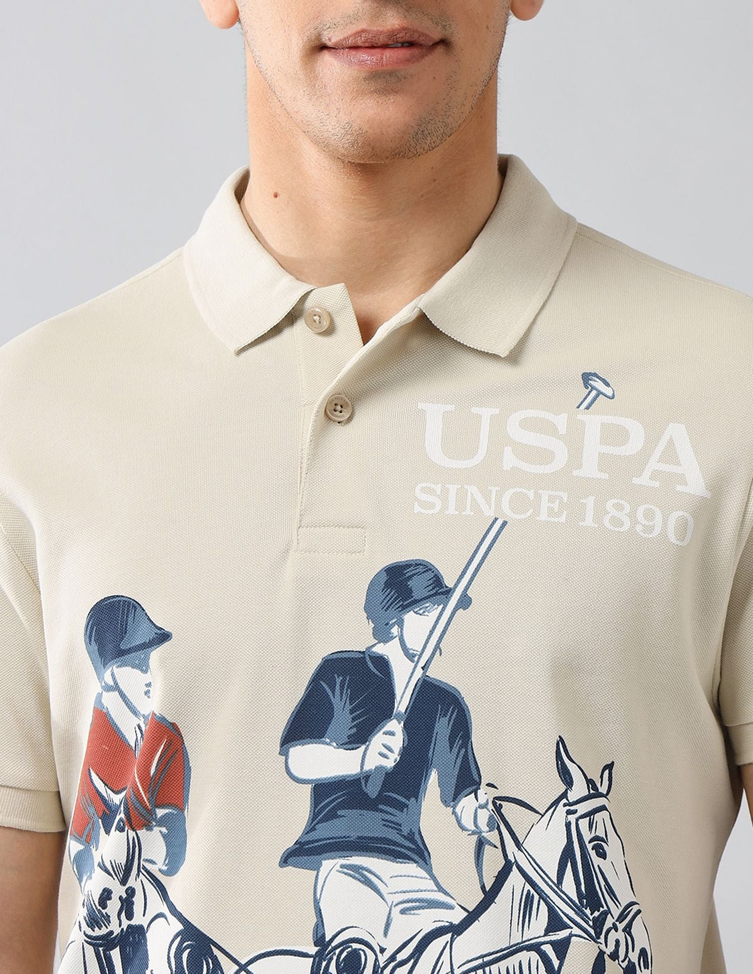 Brand Printed Muscle Fit Polo Shirt - Image 7
