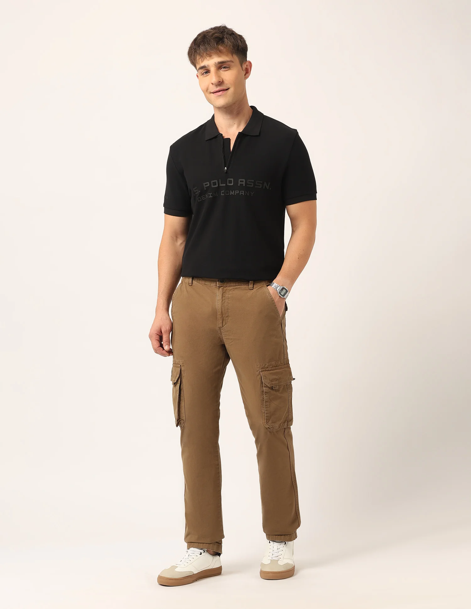 Brand Printed Muscle Fit Polo Shirt - Image 3