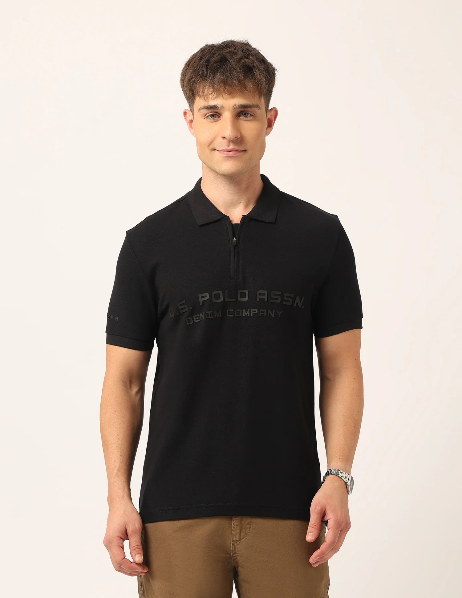 Brand Printed Muscle Fit Polo Shirt - Image 6