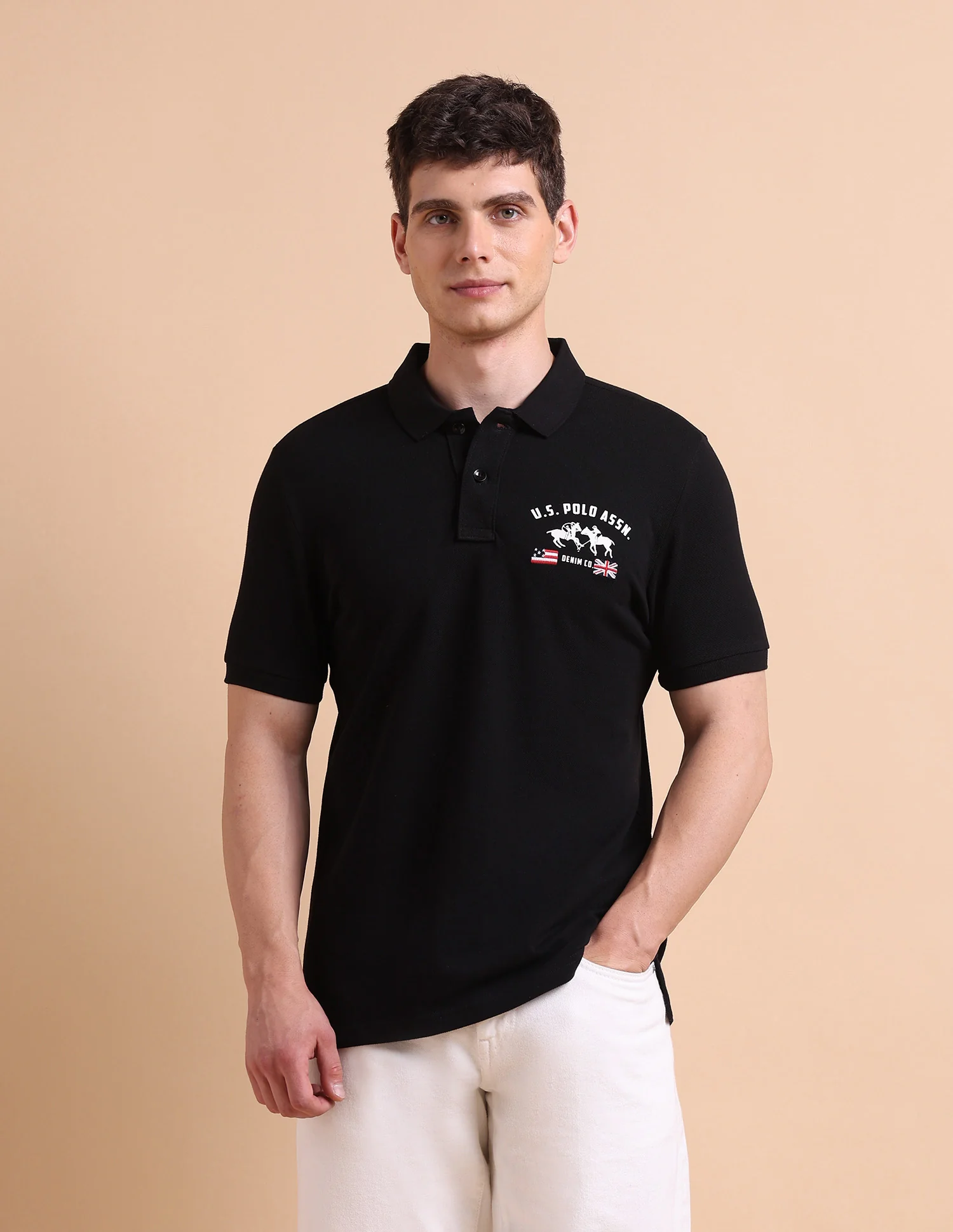 Brand Printed Muscle Fit Polo Shirt - Image 6