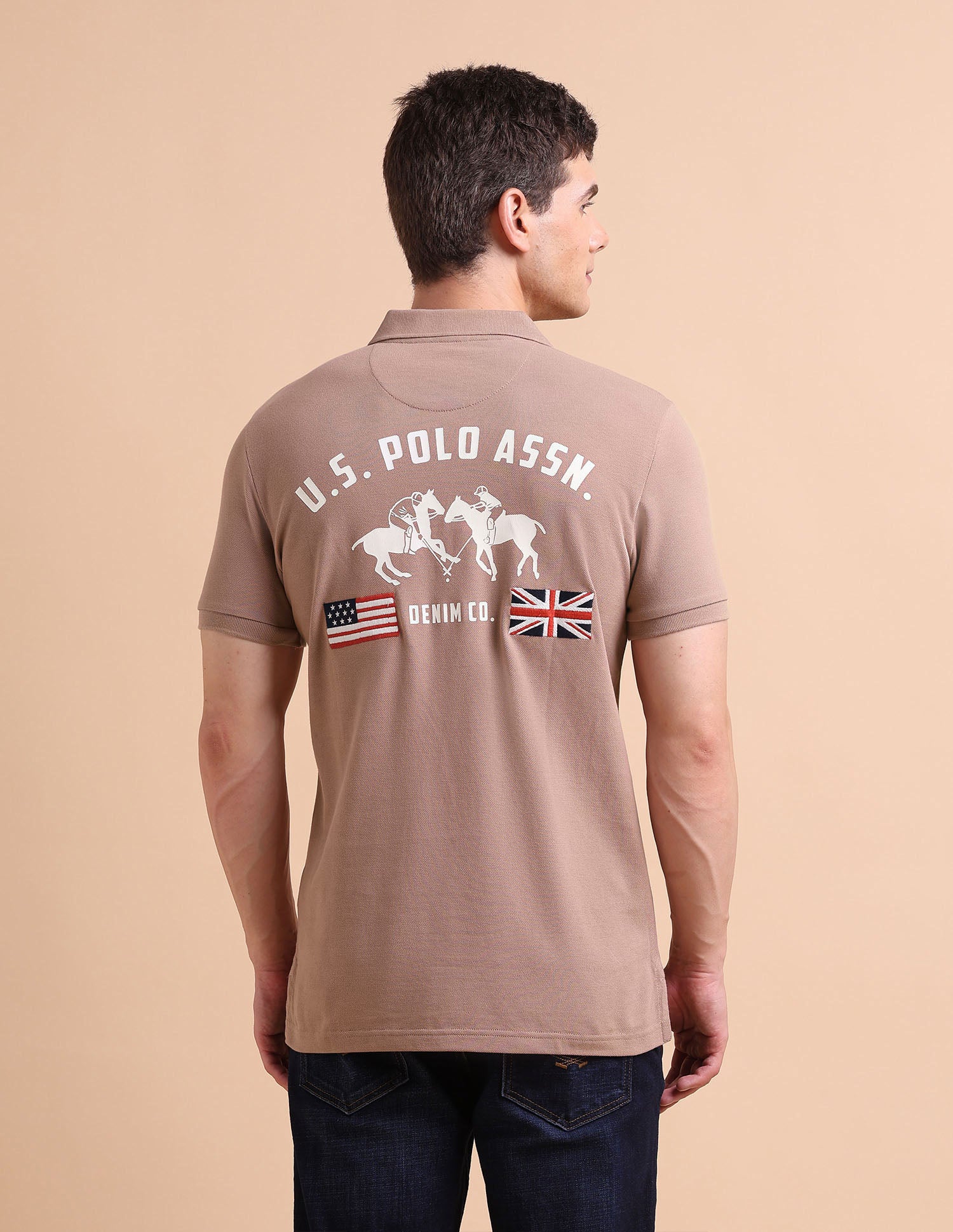Brand Printed Muscle Fit Polo Shirt - Image 5
