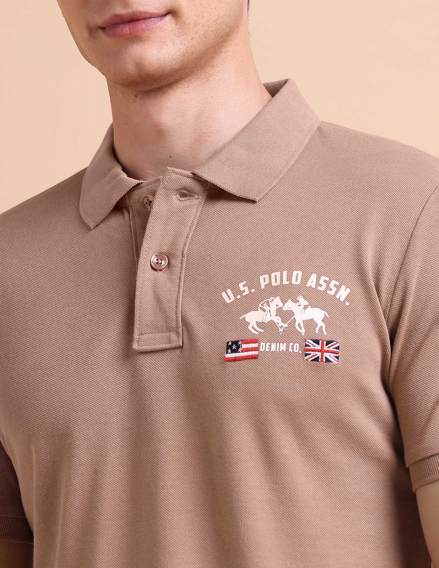 Brand Printed Muscle Fit Polo Shirt - Image 7