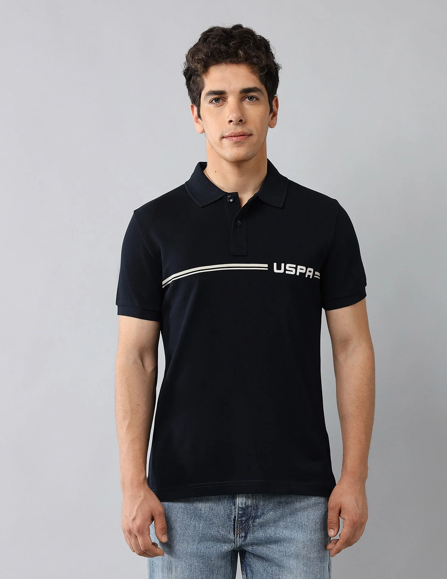 Brand Printed Muscle Fit Polo Shirt - Image 6
