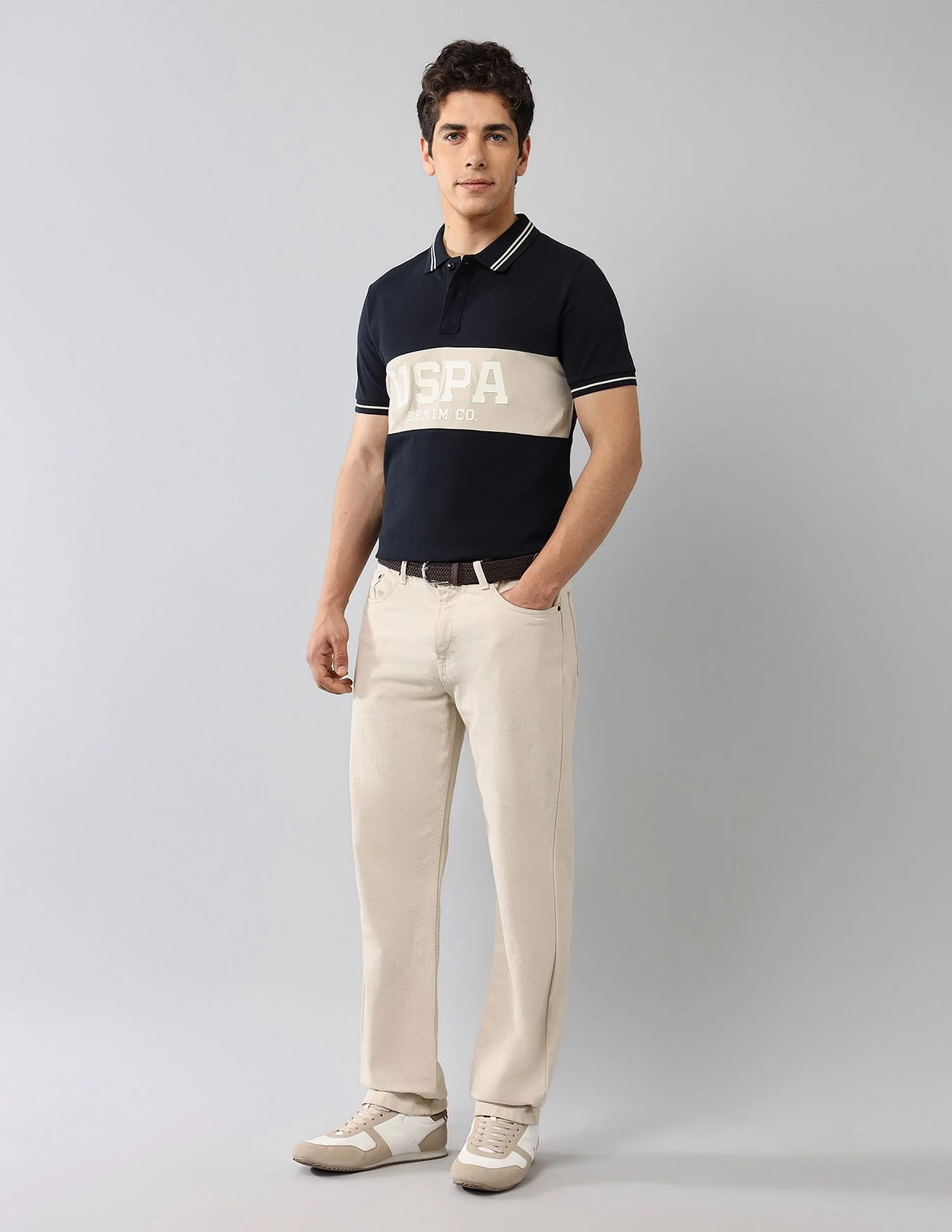 Brand Printed Muscle Fit Polo Shirt - Image 3