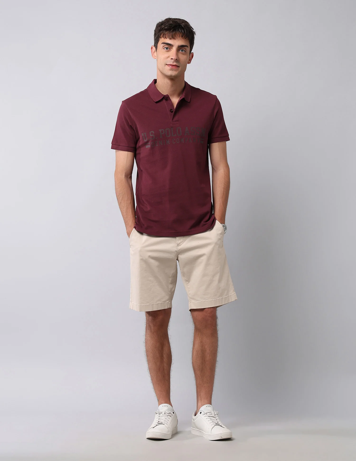 Brand Printed Muscle Fit Polo Shirt - Image 3
