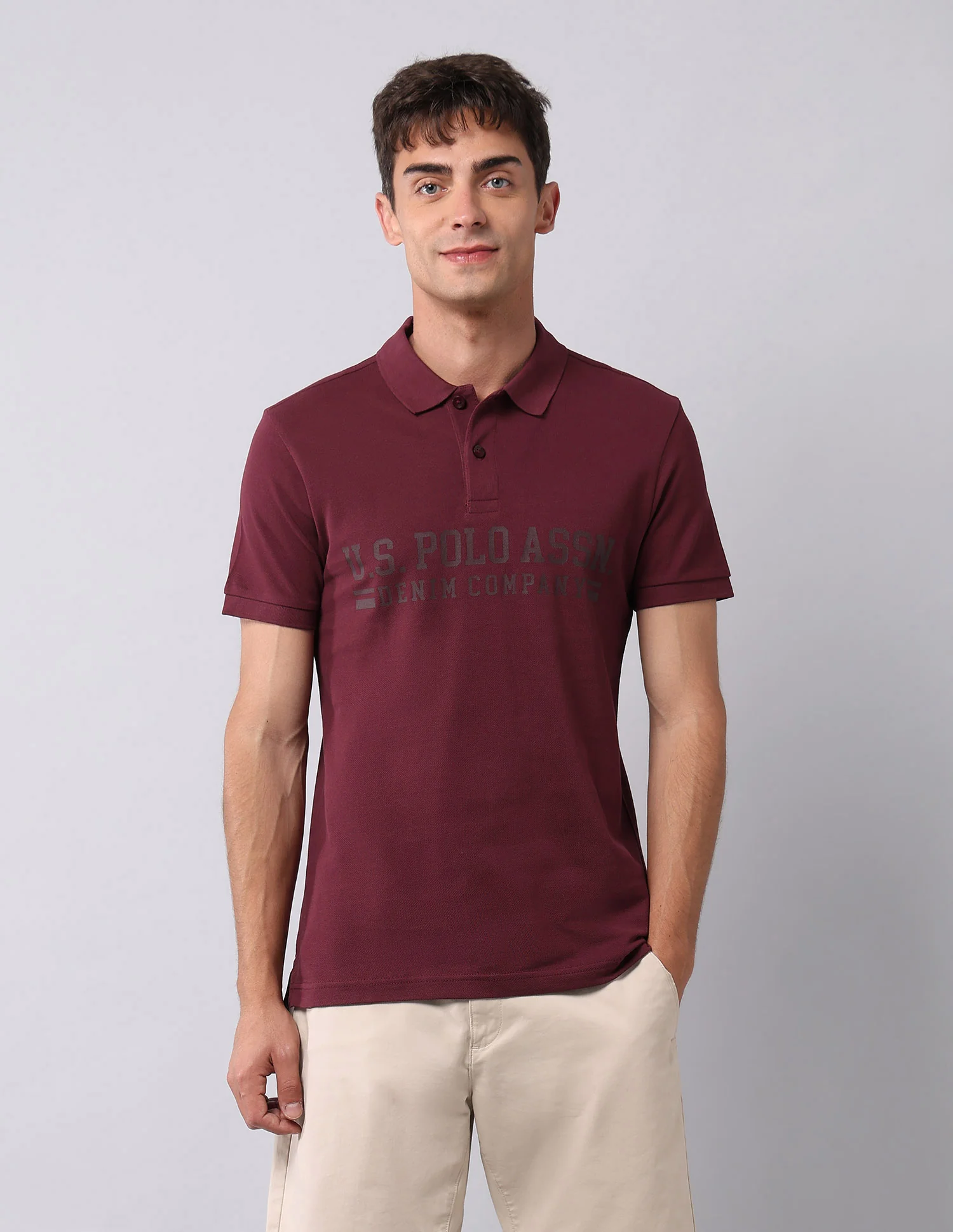Brand Printed Muscle Fit Polo Shirt - Image 6