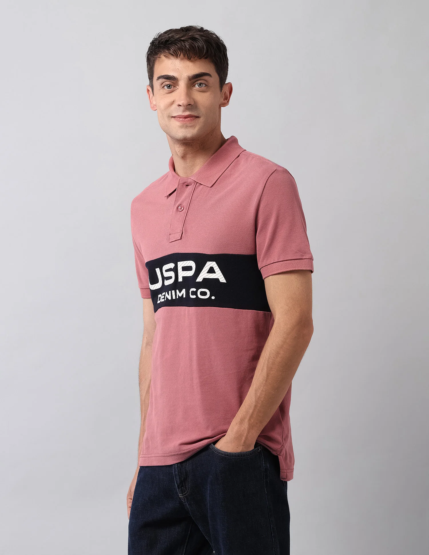 Brand Printed Muscle Fit Polo Shirt - Image 4