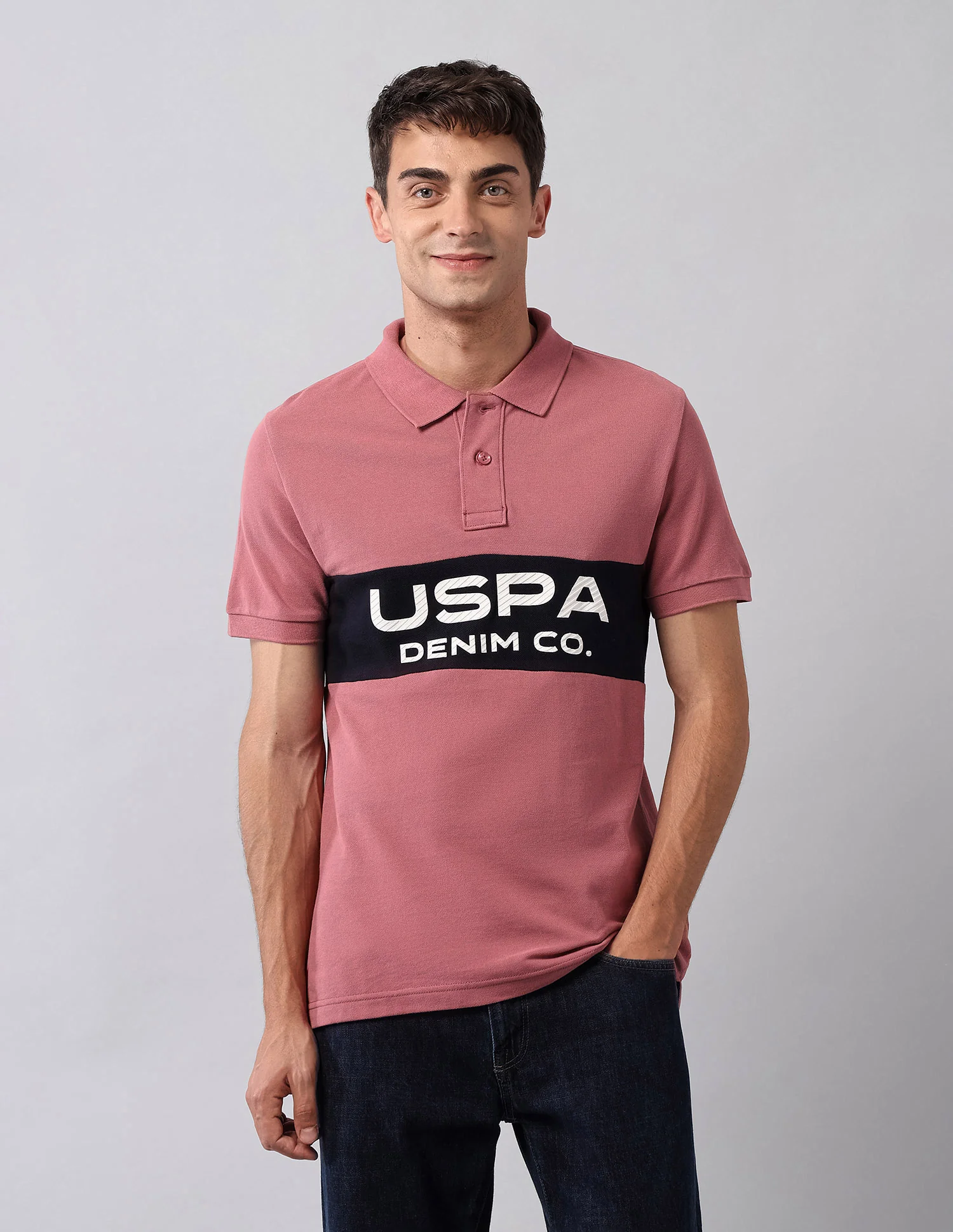 Brand Printed Muscle Fit Polo Shirt - Image 6