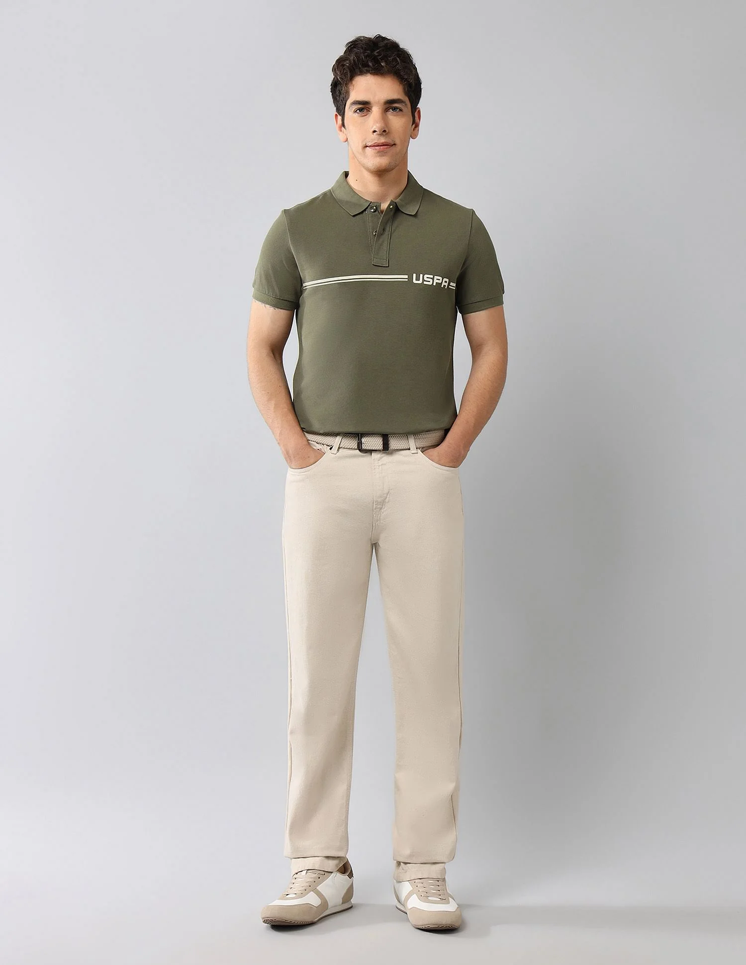 Brand Printed Muscle Fit Polo Shirt - Image 3