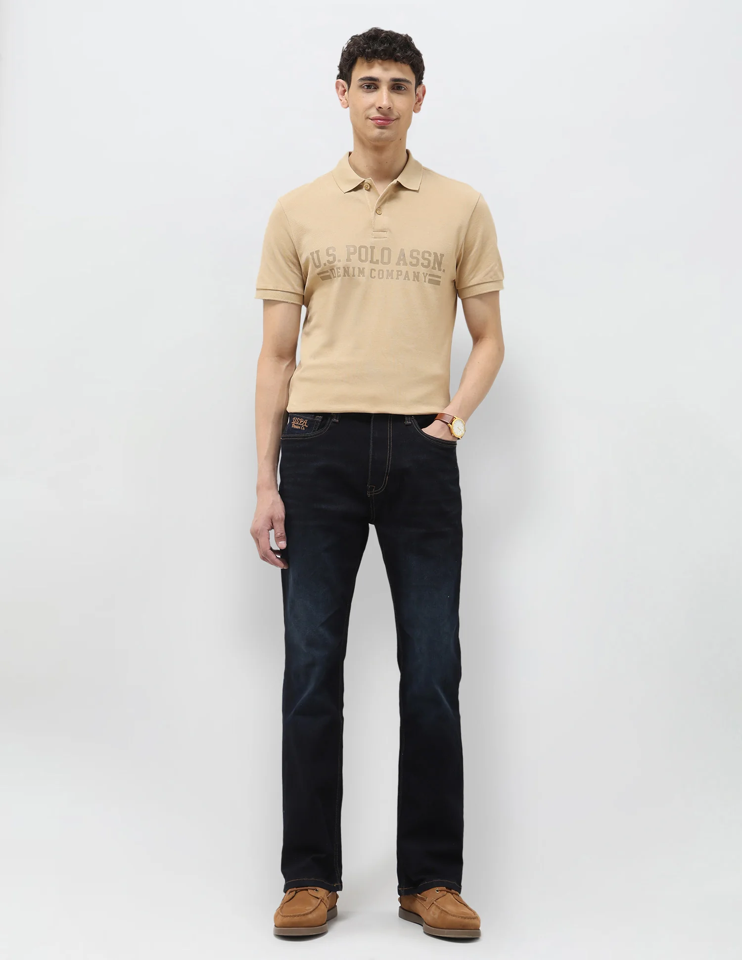 Brand Printed Muscle Fit Polo Shirt - Image 3