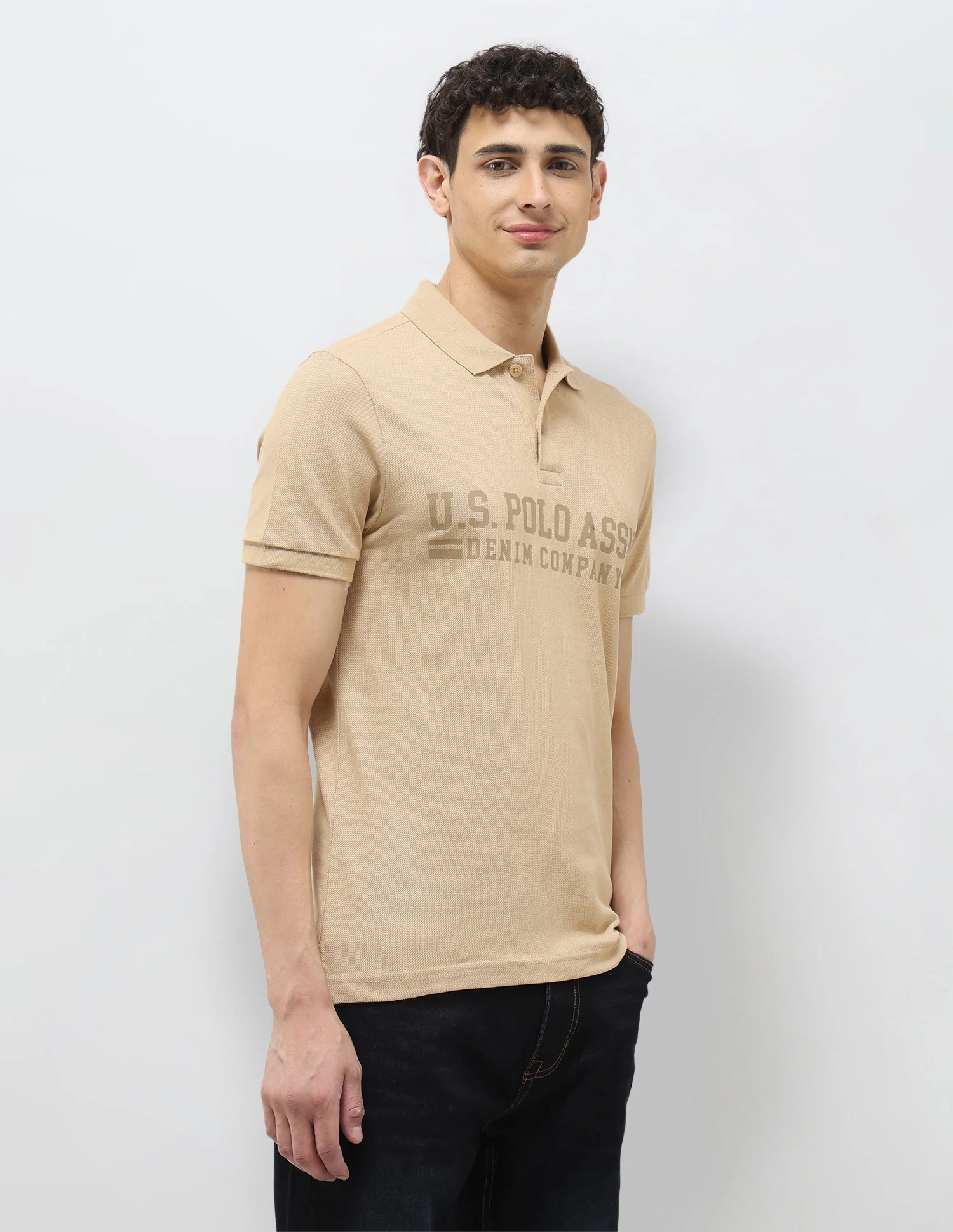 Brand Printed Muscle Fit Polo Shirt - Image 4
