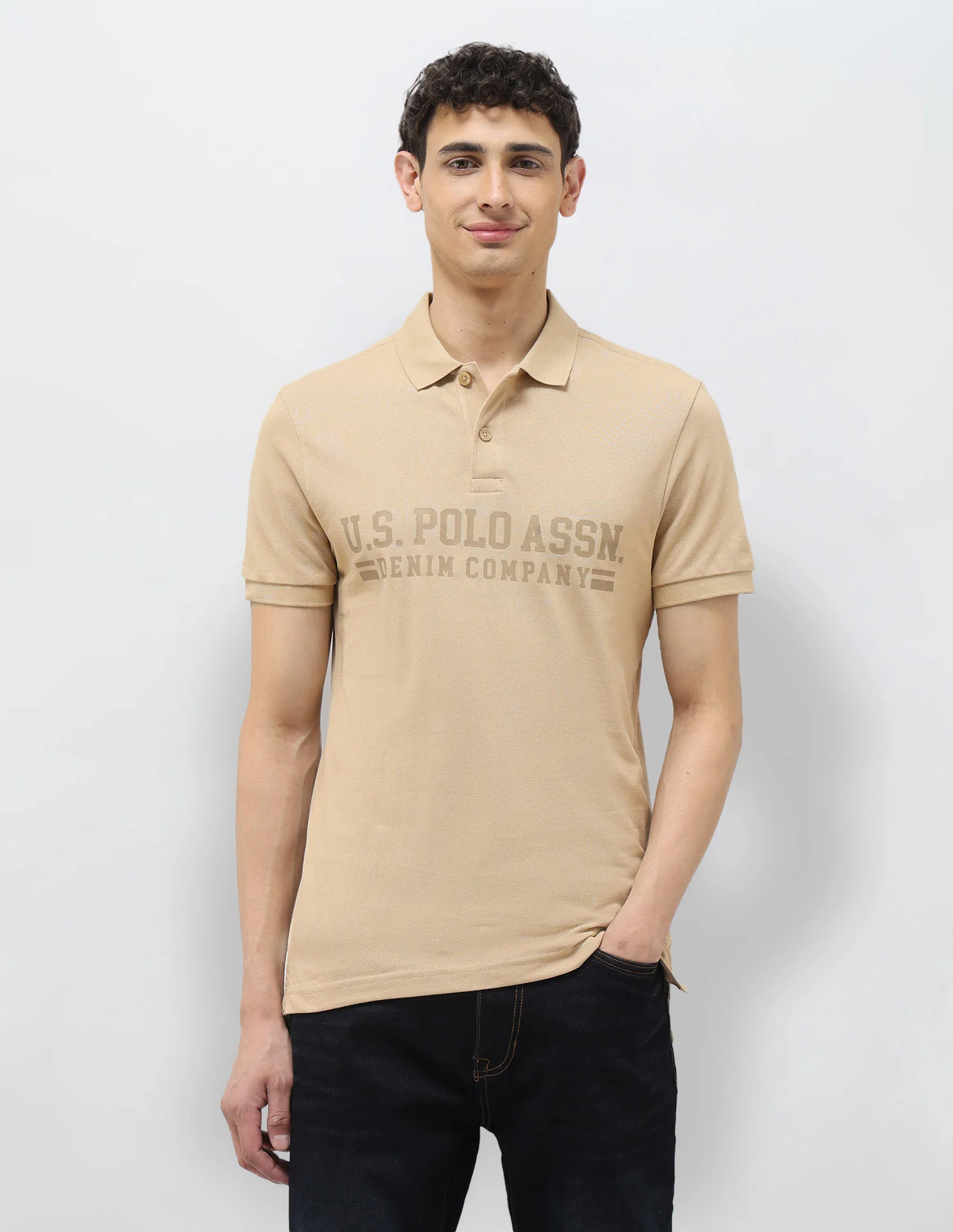 Brand Printed Muscle Fit Polo Shirt - Image 6