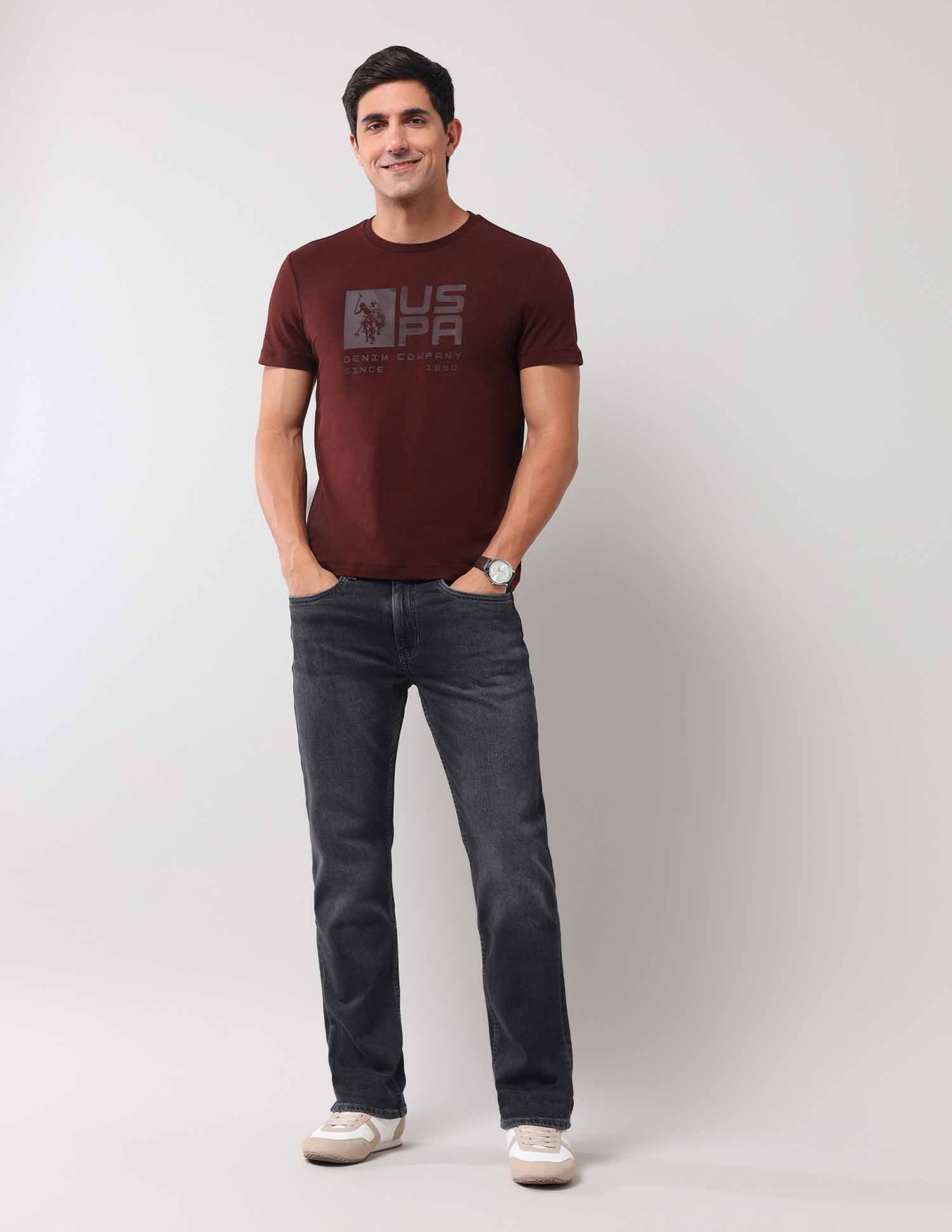 Brand Printed Muscle Fit T-Shirt - Image 3