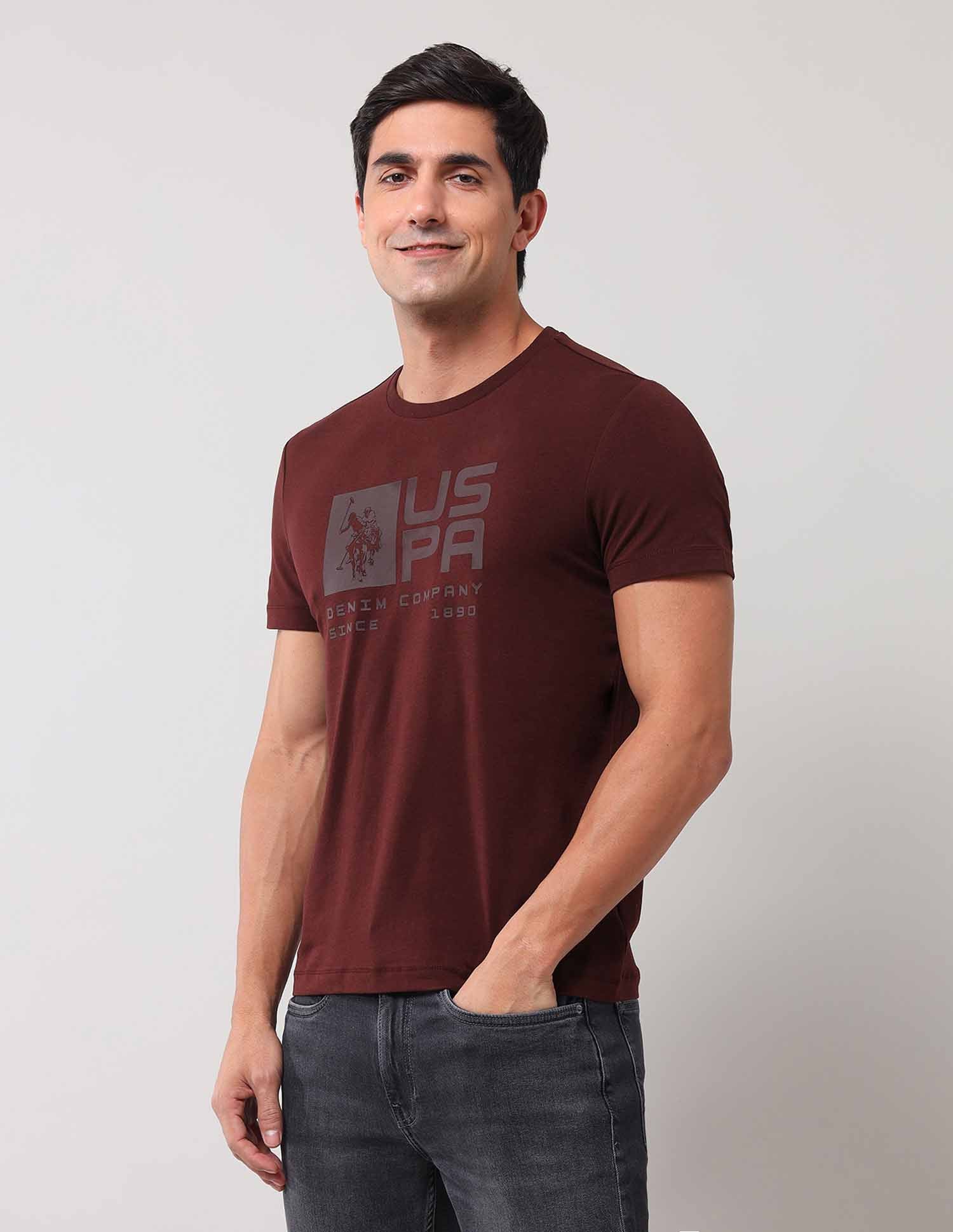 Brand Printed Muscle Fit T-Shirt - Image 4