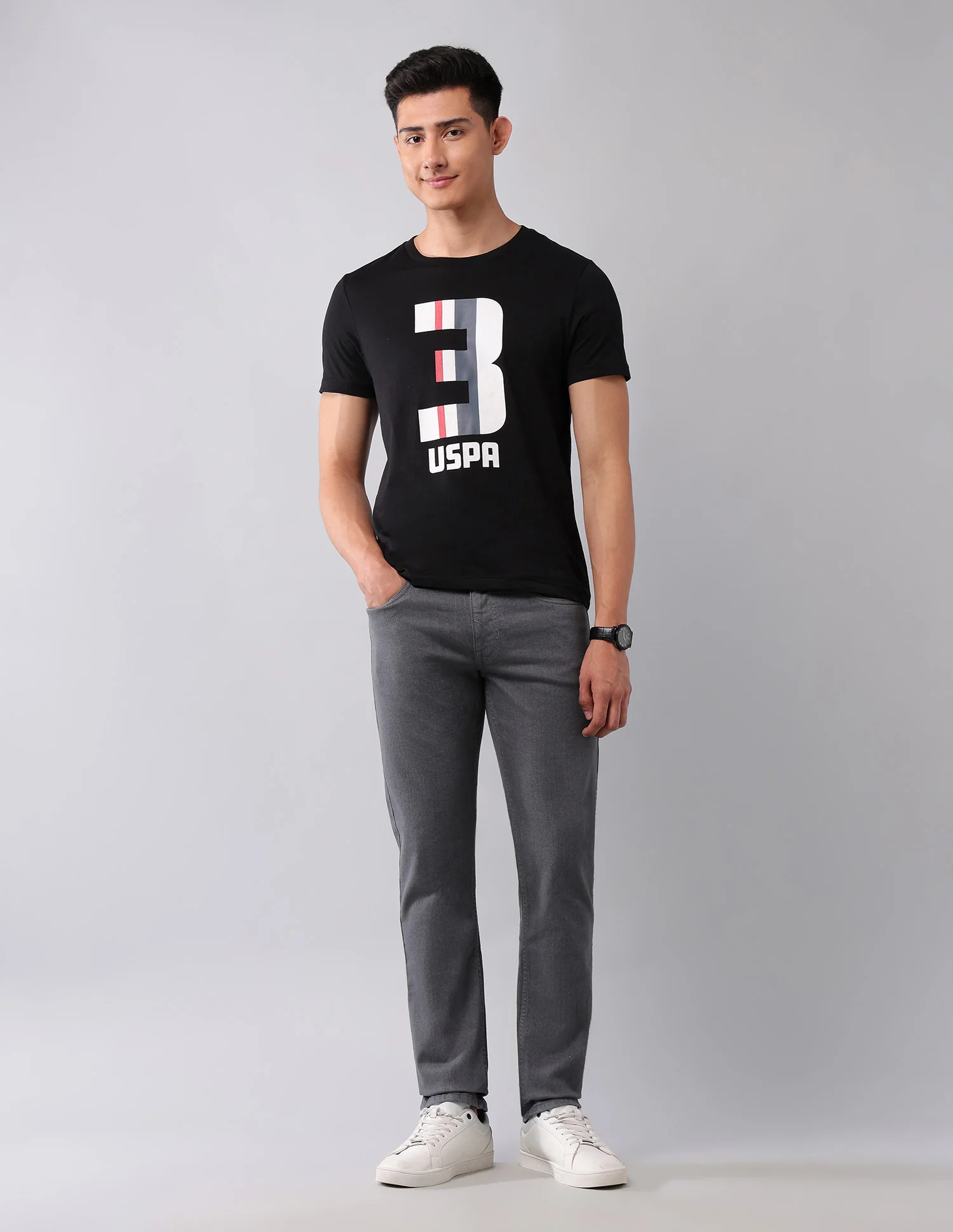 Brand Printed Muscle Fit T-Shirt - Image 3