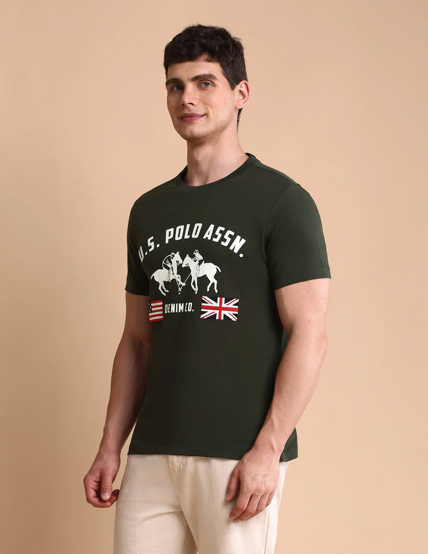 Brand Printed Muscle Fit T-Shirt - Image 4