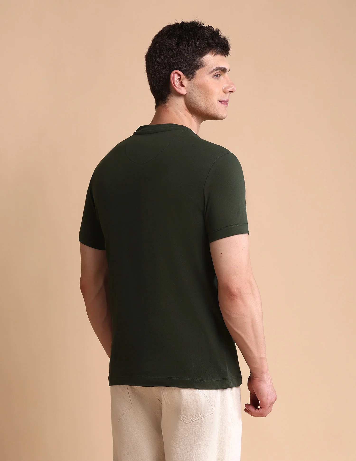 Brand Printed Muscle Fit T-Shirt - Image 5
