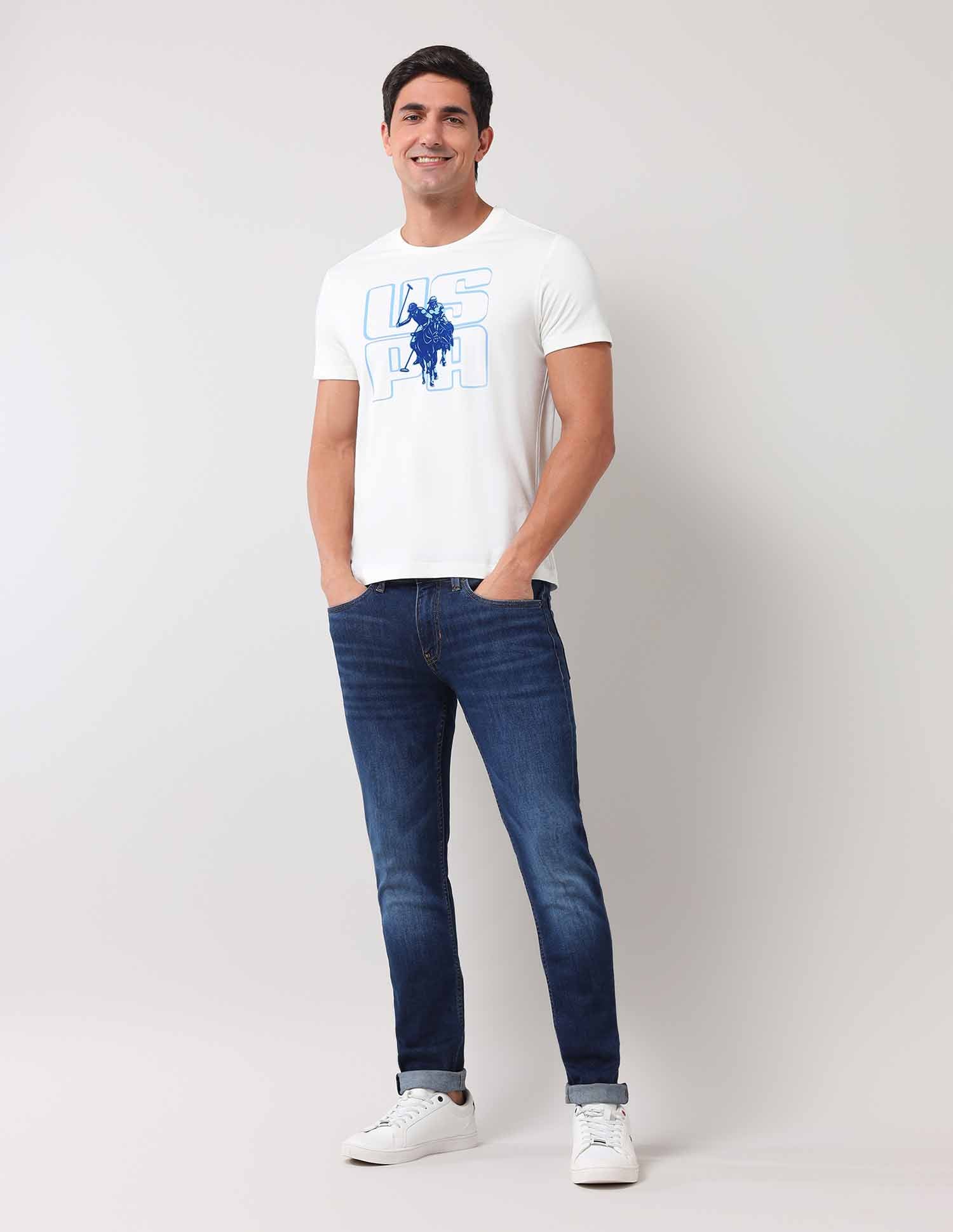 Brand Printed Muscle Fit T-Shirt - Image 3