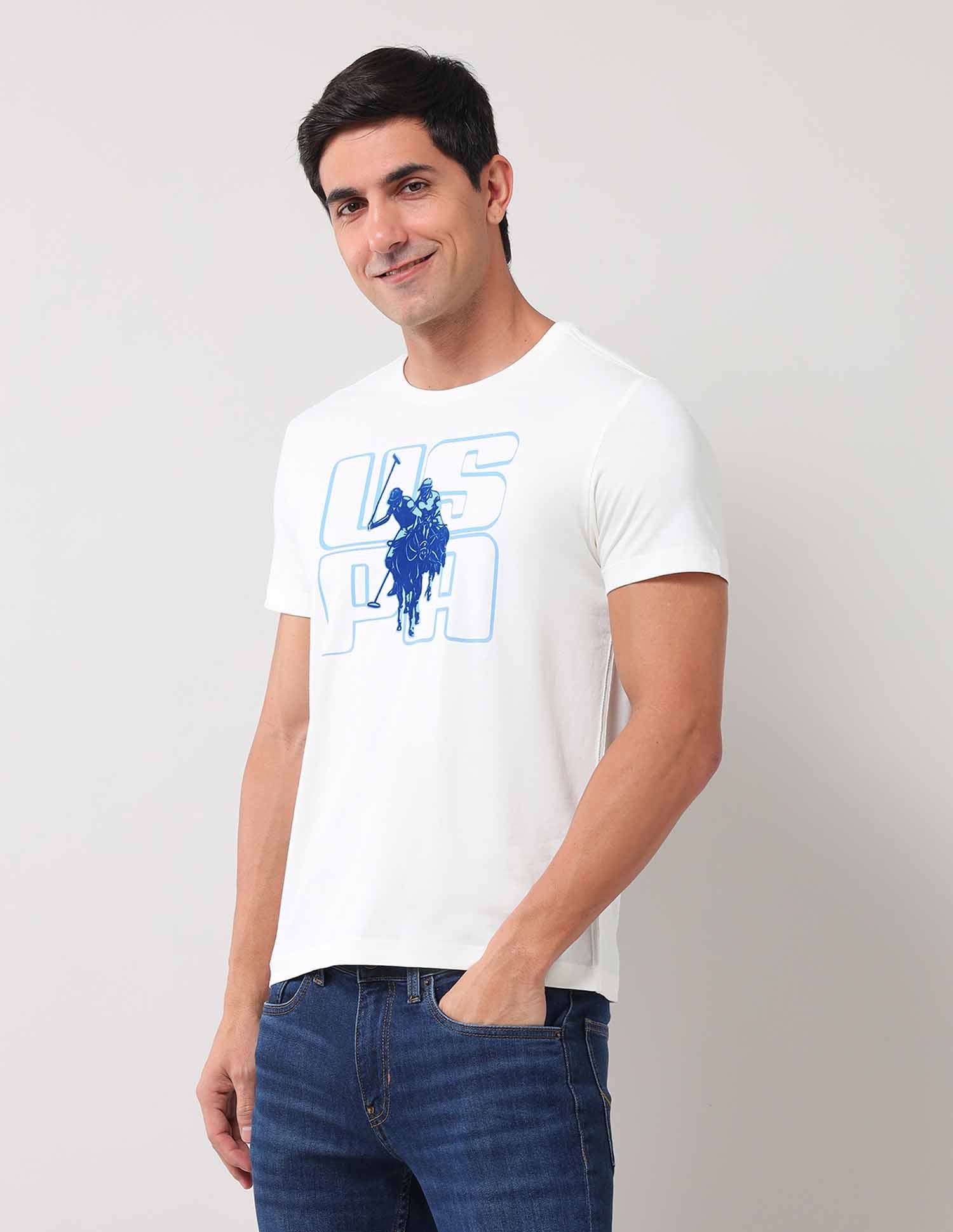 Brand Printed Muscle Fit T-Shirt - Image 4