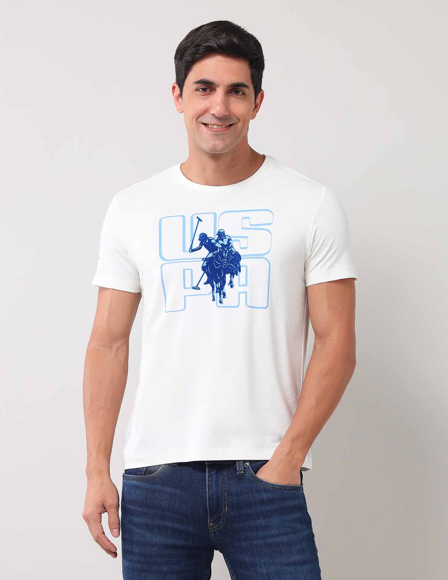 Brand Printed Muscle Fit T-Shirt - Image 6