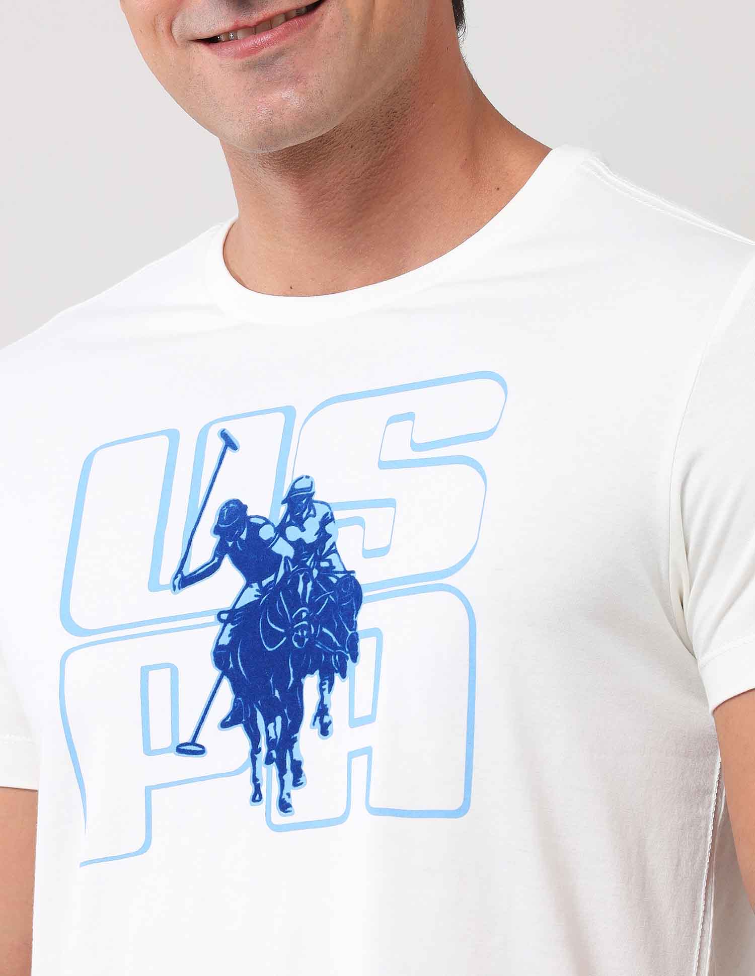 Brand Printed Muscle Fit T-Shirt - Image 7