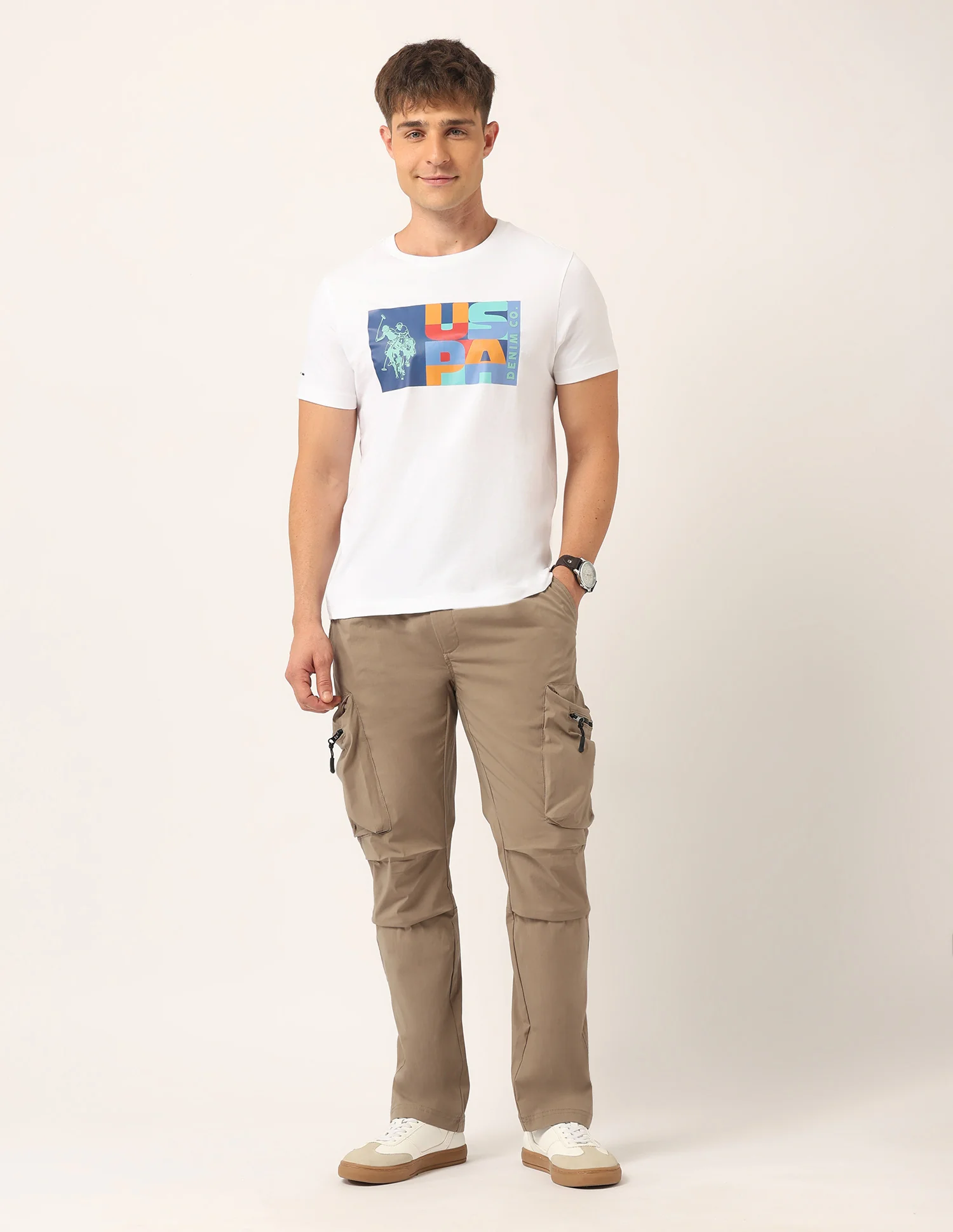 Brand Printed Muscle Fit T-Shirt - Image 3