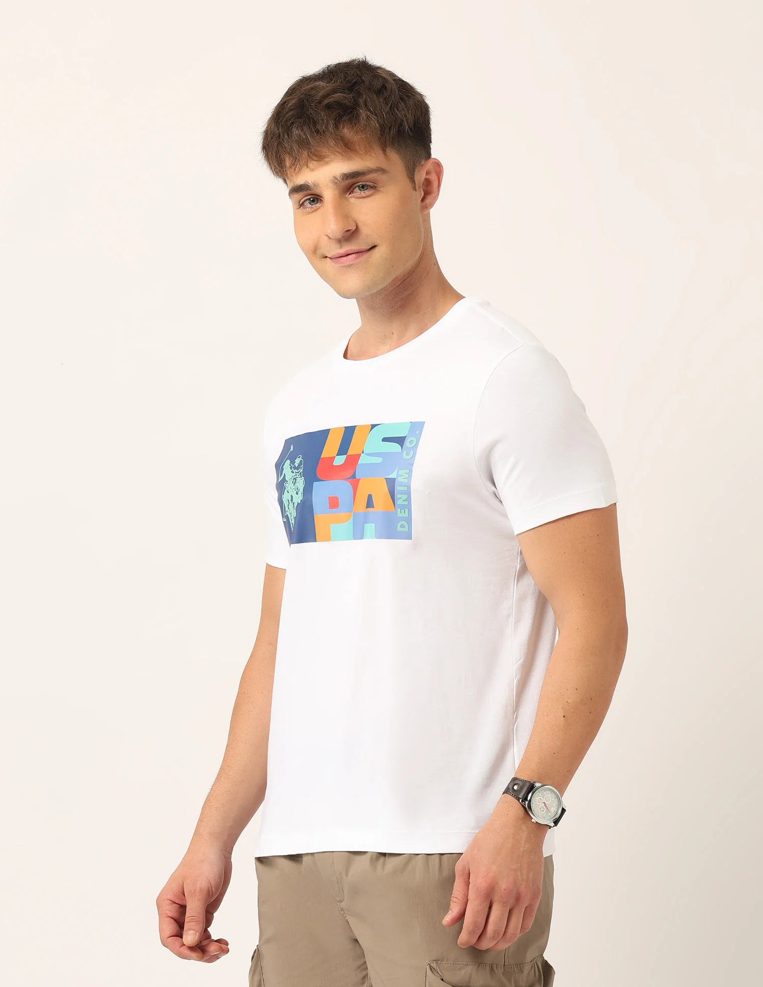Brand Printed Muscle Fit T-Shirt - Image 4