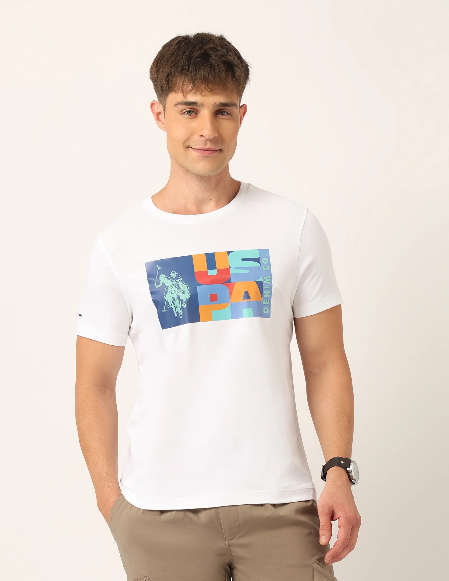 Brand Printed Muscle Fit T-Shirt - Image 6