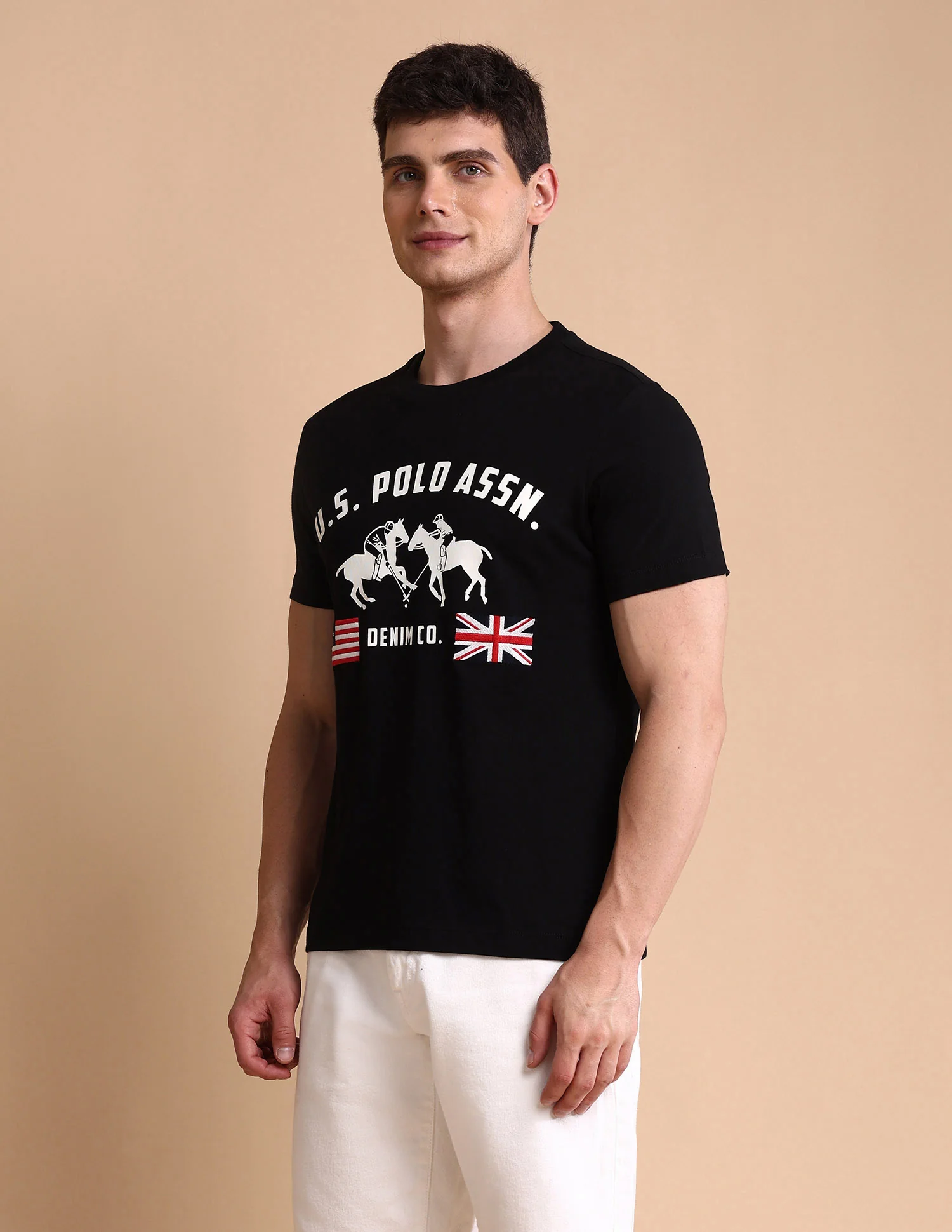 Brand Printed Muscle Fit T-Shirt - Image 4