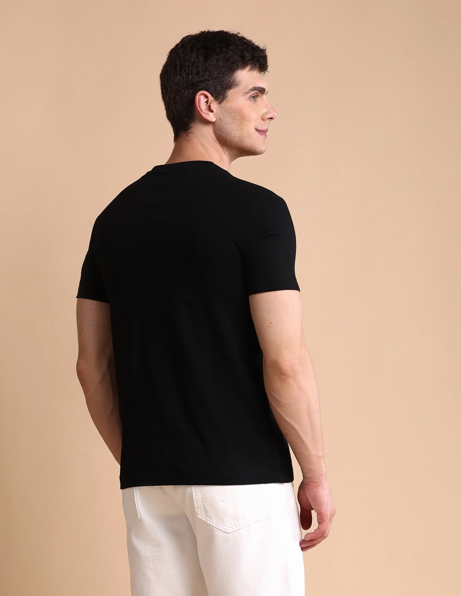 Brand Printed Muscle Fit T-Shirt - Image 5