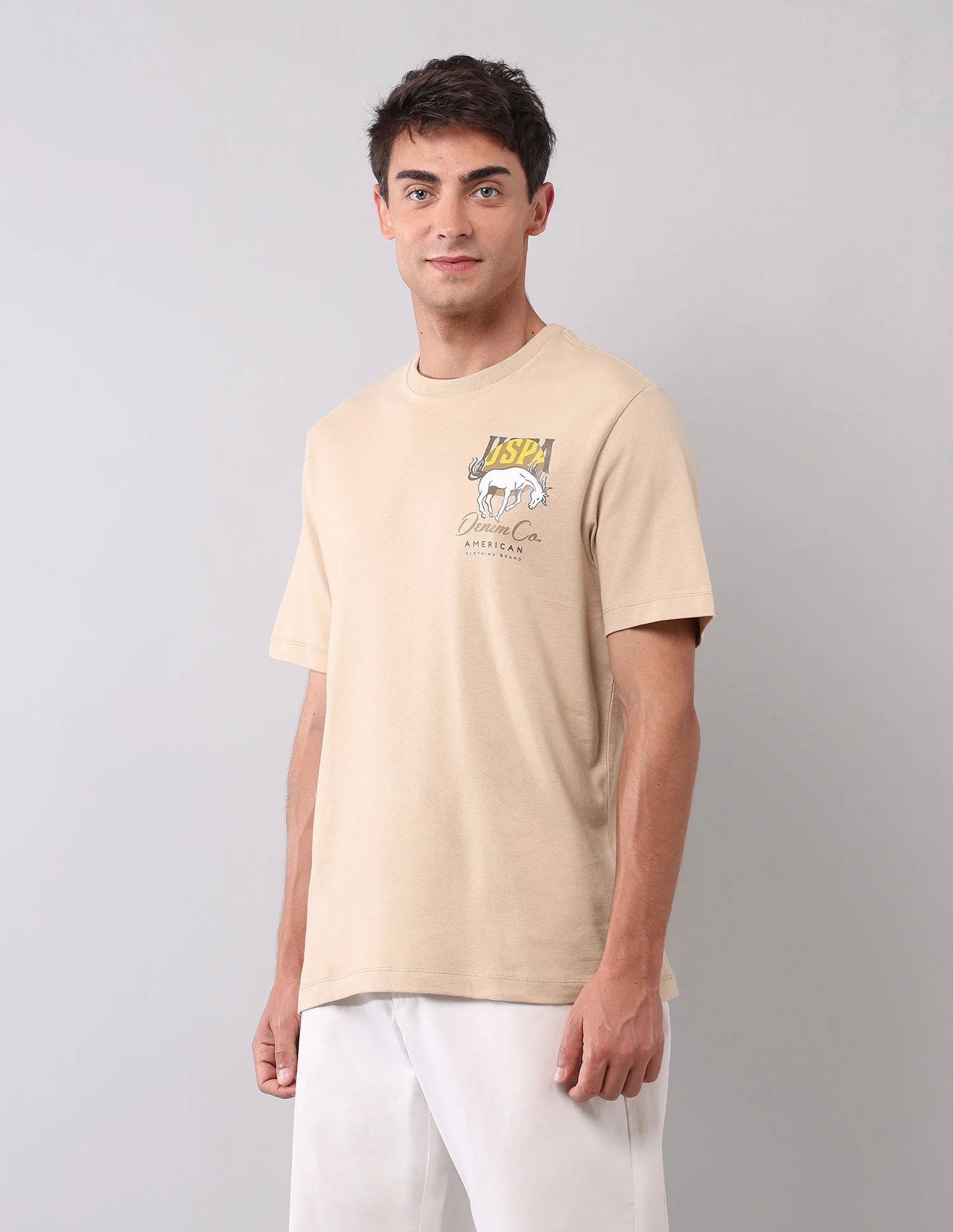 Brand Printed Muscle Fit T-Shirt - Image 4