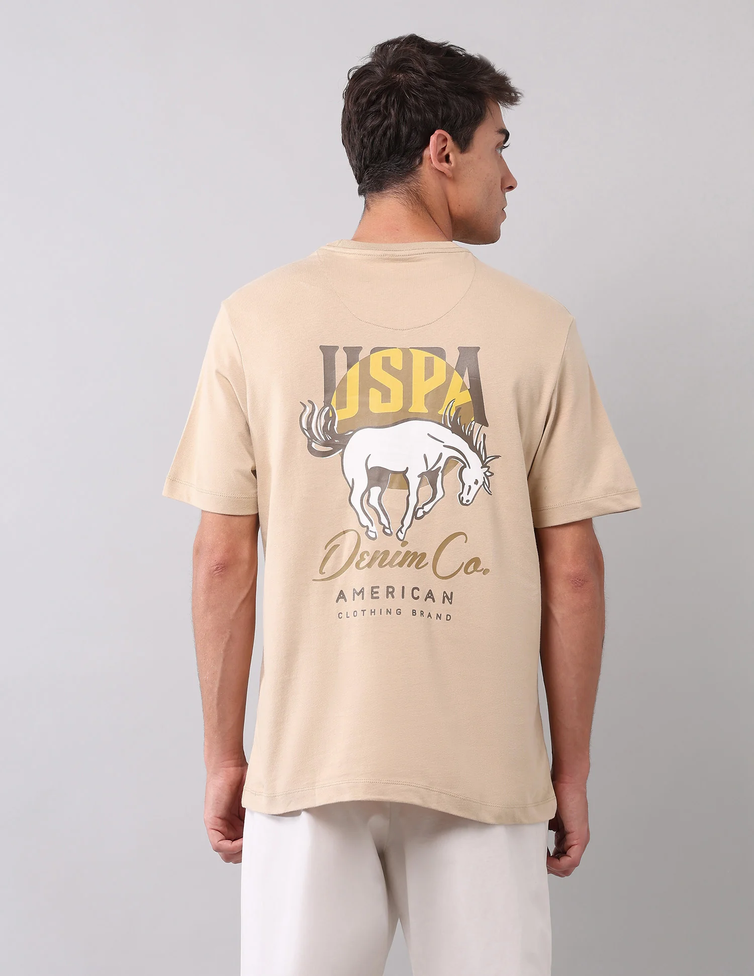 Brand Printed Muscle Fit T-Shirt - Image 5