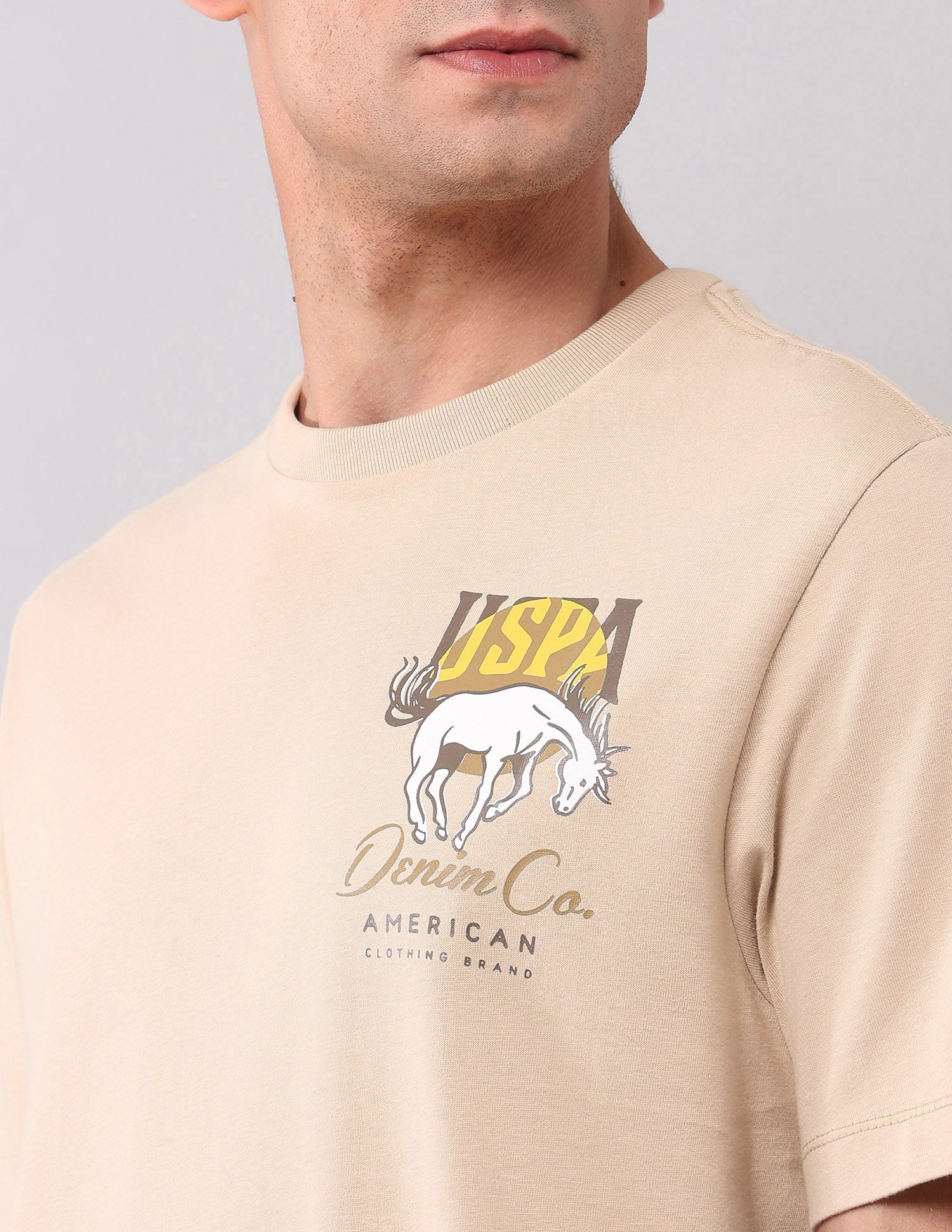 Brand Printed Muscle Fit T-Shirt - Image 7