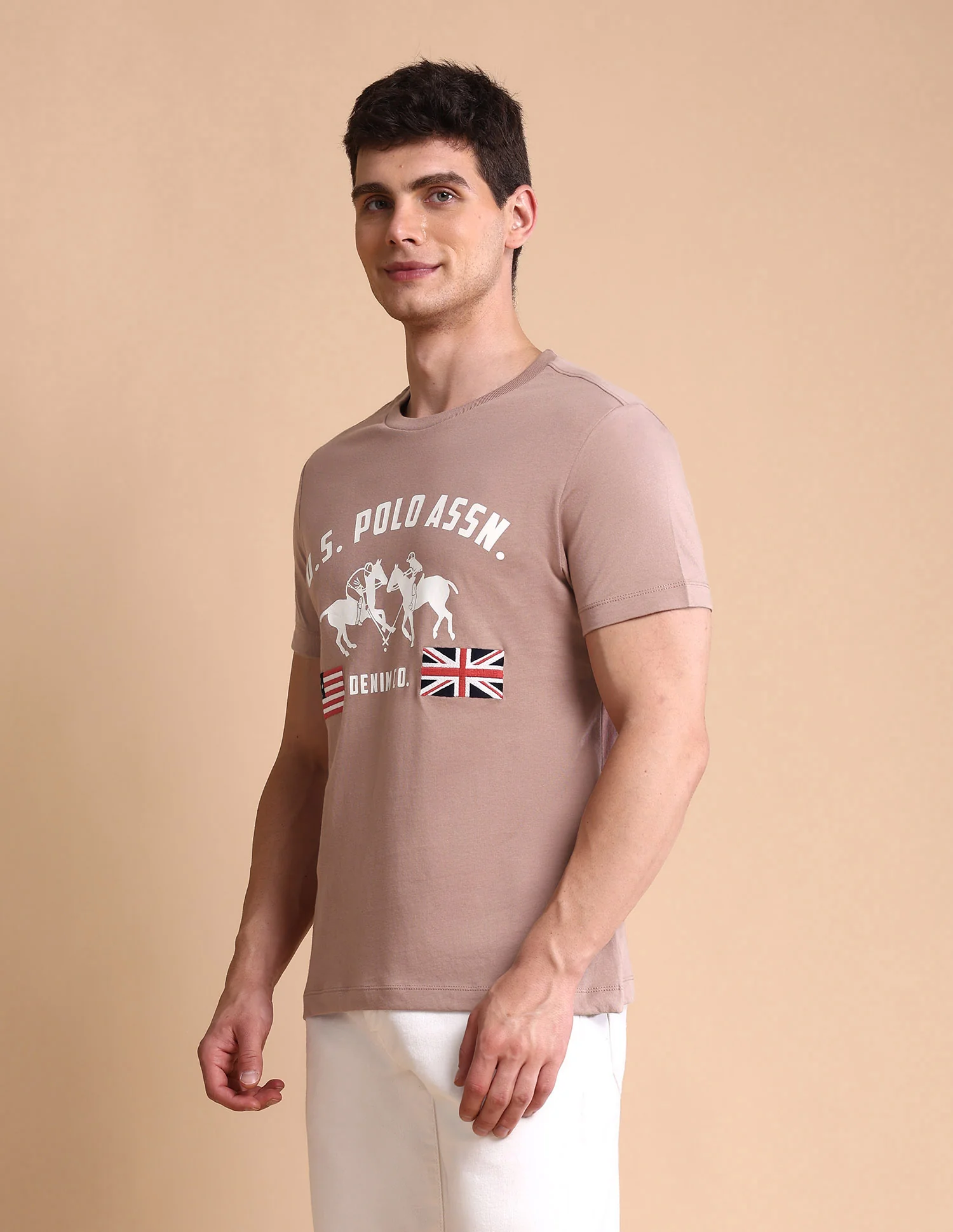 Brand Printed Muscle Fit T-Shirt - Image 4