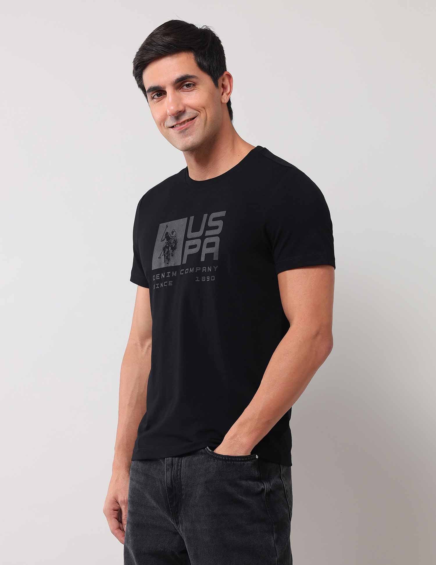 Brand Printed Muscle Fit T-Shirt - Image 4