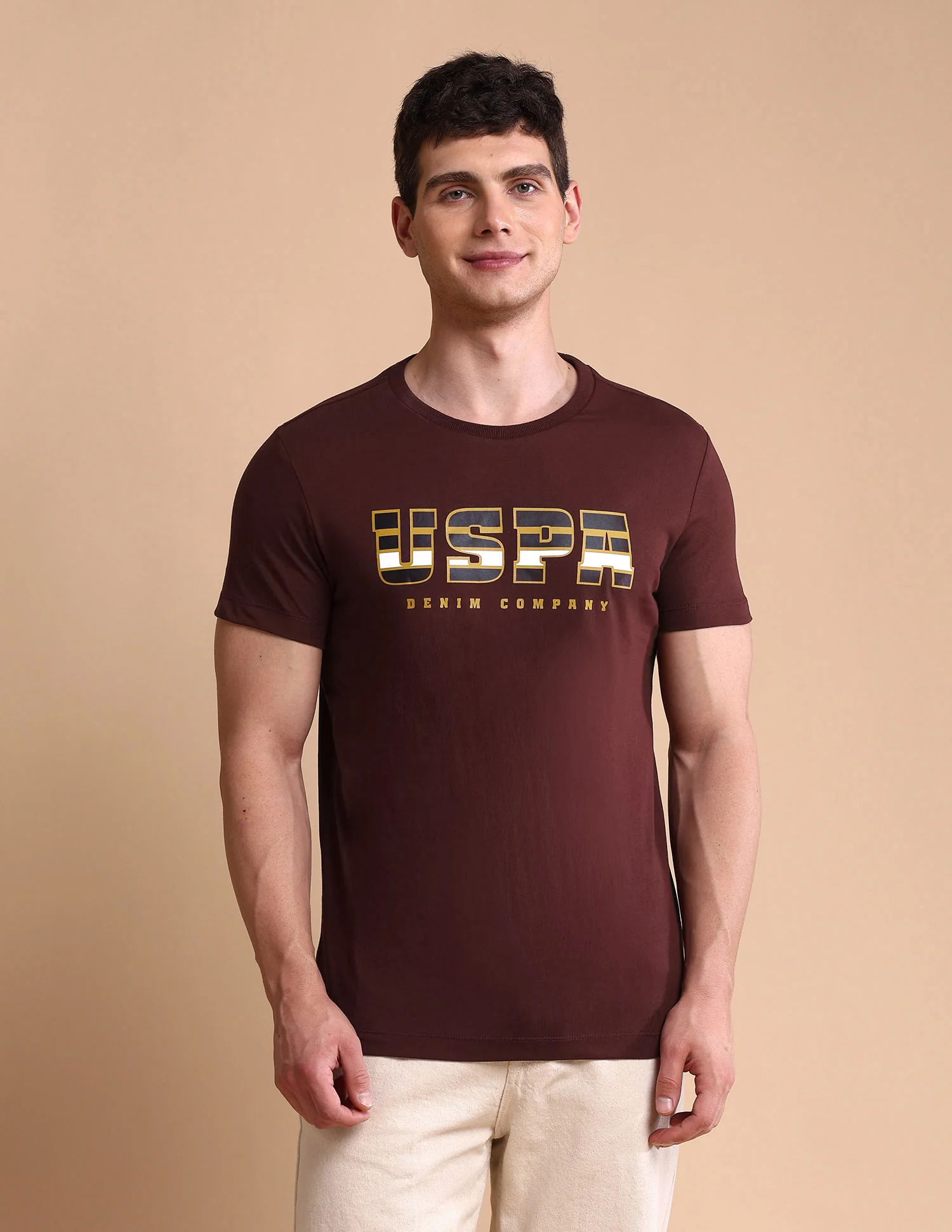 Brand Printed Muscle Fit T-Shirt - Image 6