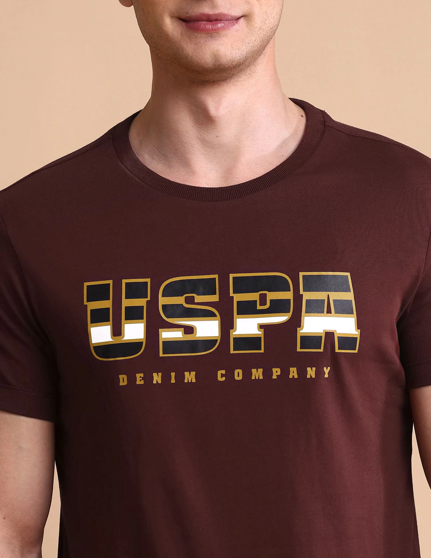 Brand Printed Muscle Fit T-Shirt - Image 7